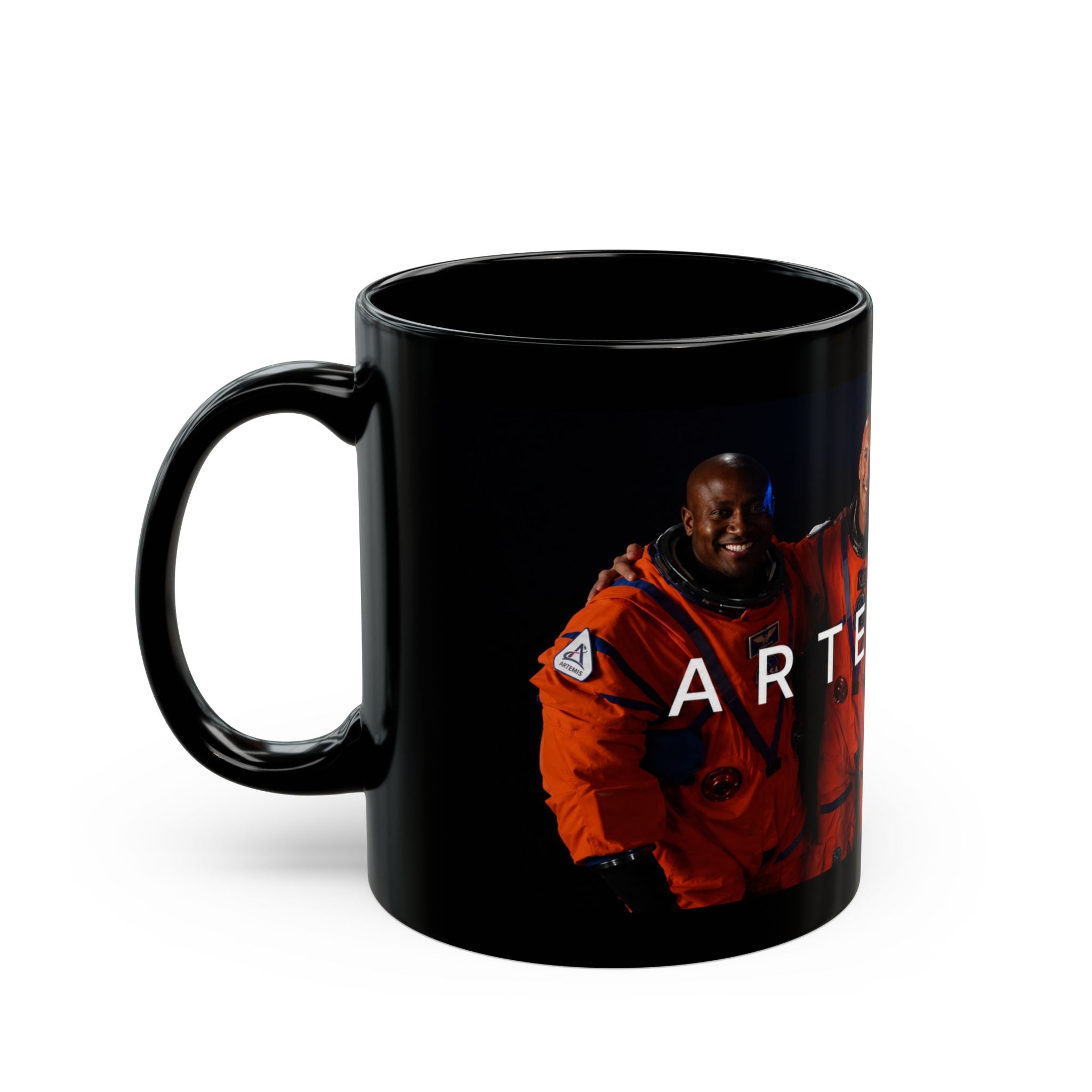 Artemis III Crew Photo Black Mug — NASA Spaceflight Coffee Cup