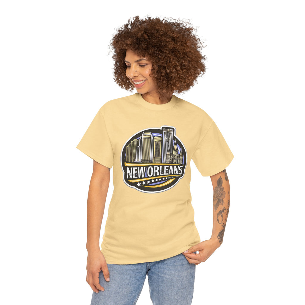 New Orleans Skyline Cotton T-Shirt — City Badge Tee