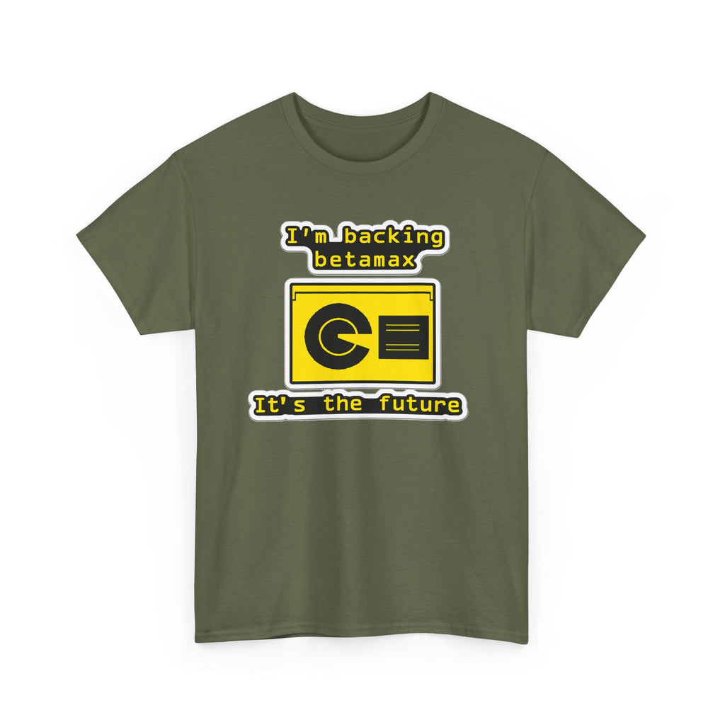 Betamax Retro Tee — "I’m backing betamax, it’s the future" Vintage Cassette T-Shirt