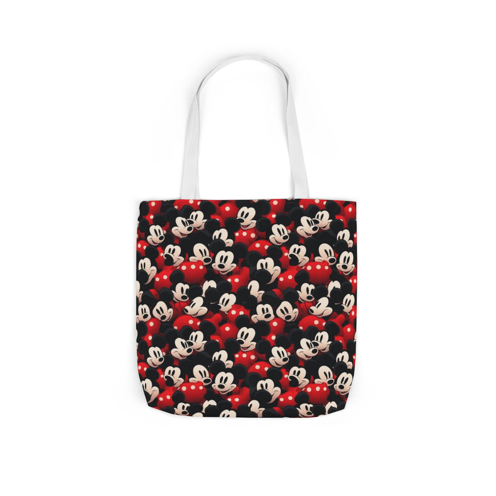 Mickey Mouse Canvas Tote — Retro Cartoon Character Allover Print
