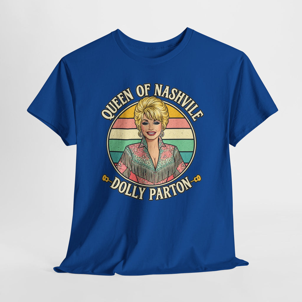 Queen of Nashville Graphic Tee — Dolly Parton Retro Portrait Shirt