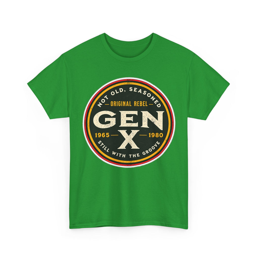 Gen X Tee - 'Not Old, Seasoned' Vintage Rebel Graphic T-Shirt (1965-1980)
