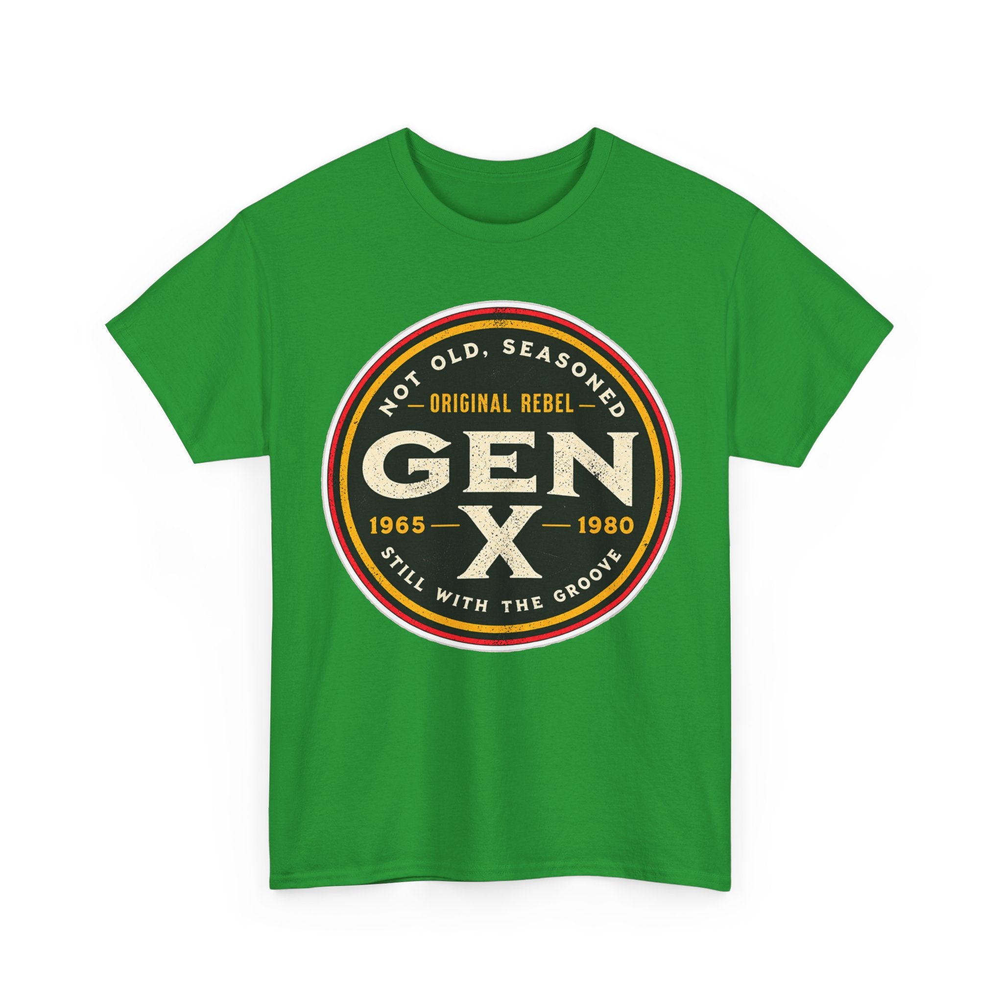 Gen X Tee - 'Not Old, Seasoned' Vintage Rebel Graphic T-Shirt (1965-1980)