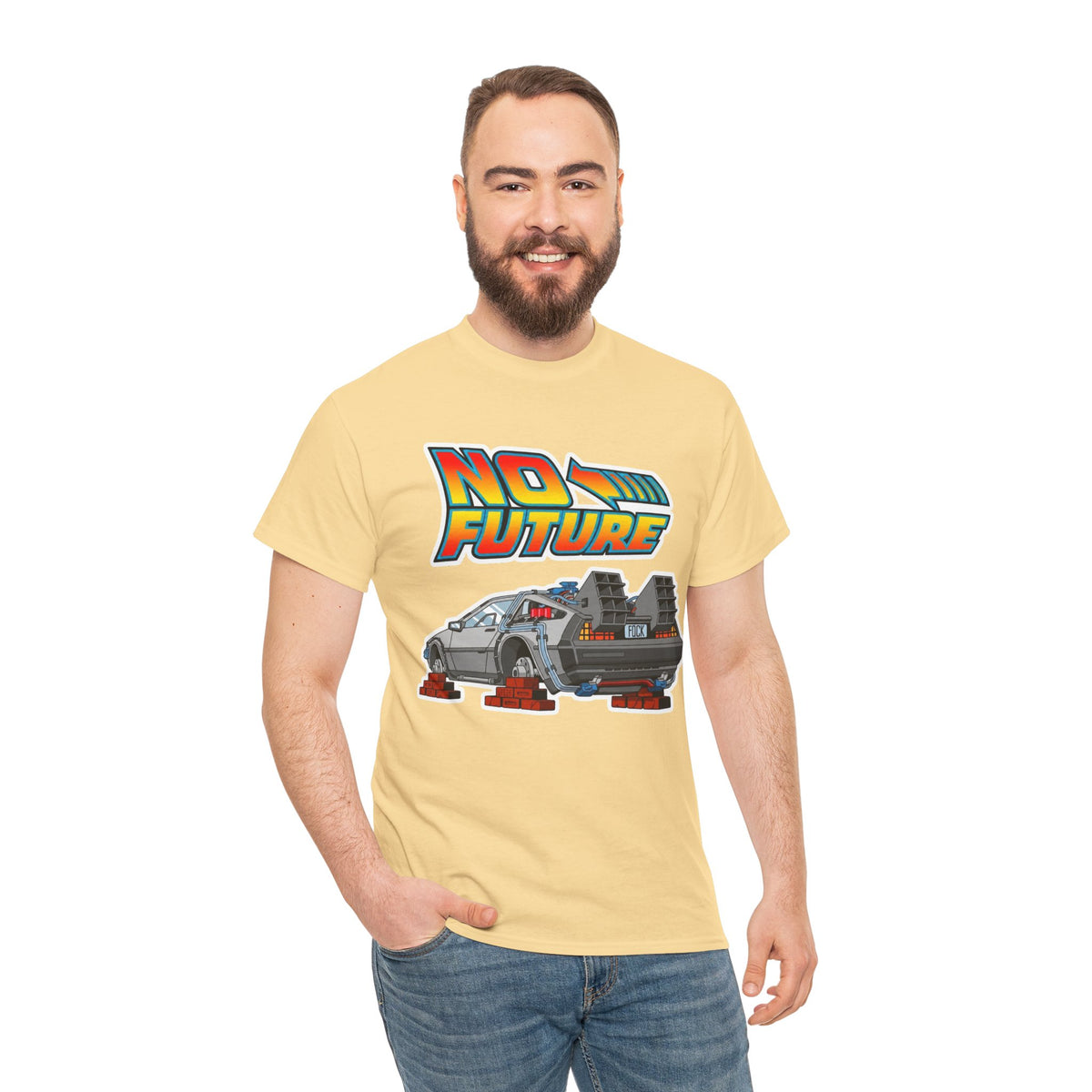 No Future DeLorean Cotton T-Shirt