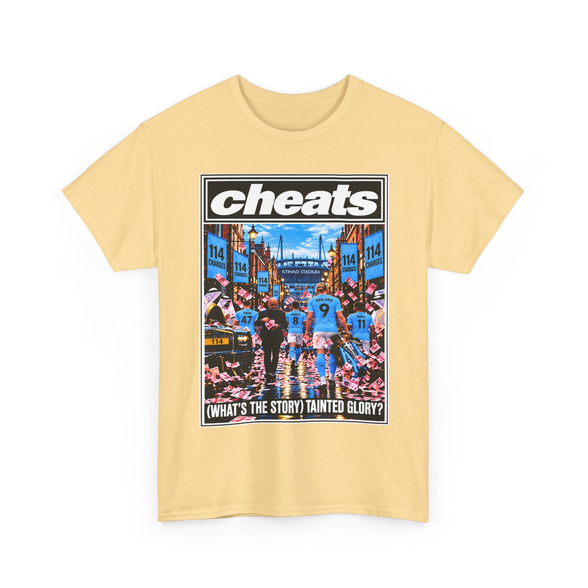 Cheats “What’s the Story? Tainted Glory?” Sports Graphic Cotton T-Shirt