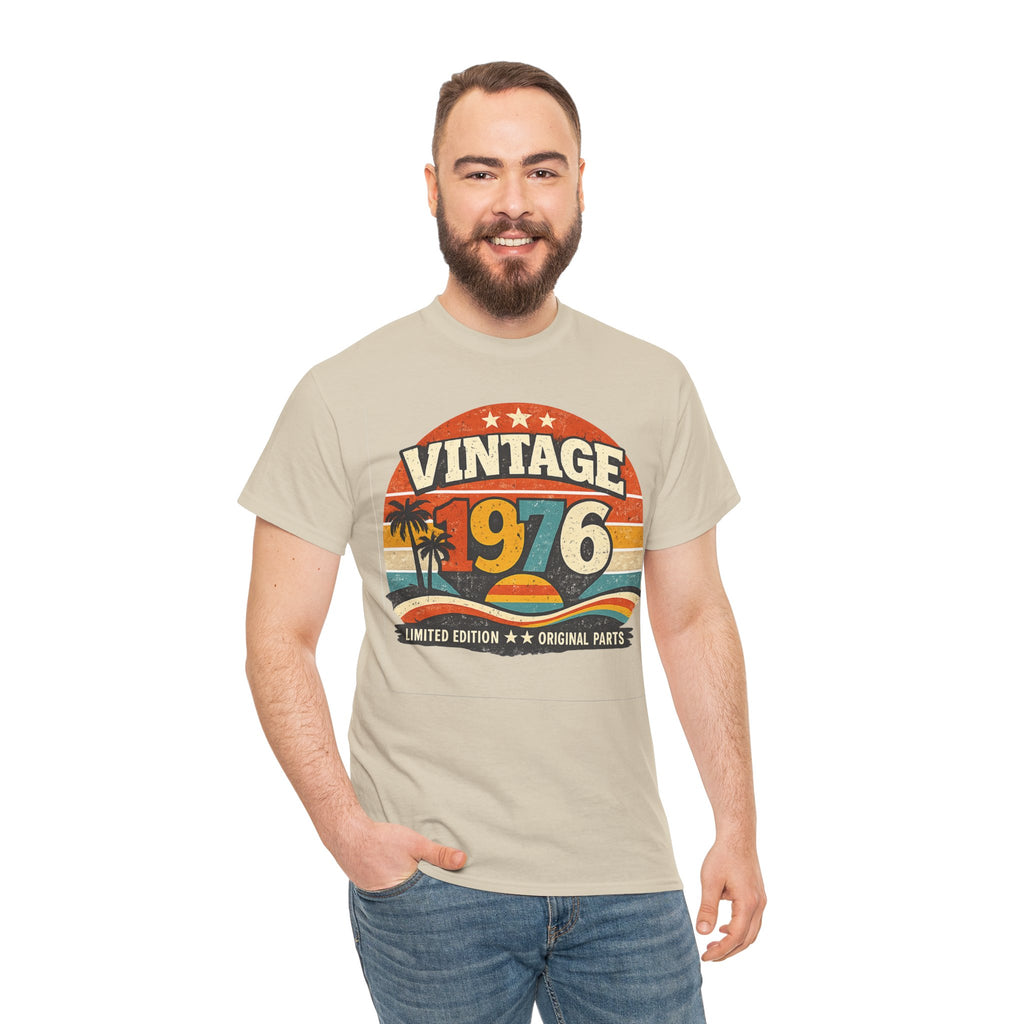 Vintage 1976 T-Shirt — Retro Beach Graphic "Vintage 1976" Birthday Tee