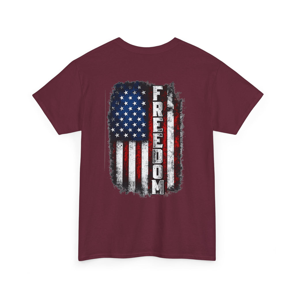 Freedom American Flag T-Shirt — Distressed USA Patriotic Tee