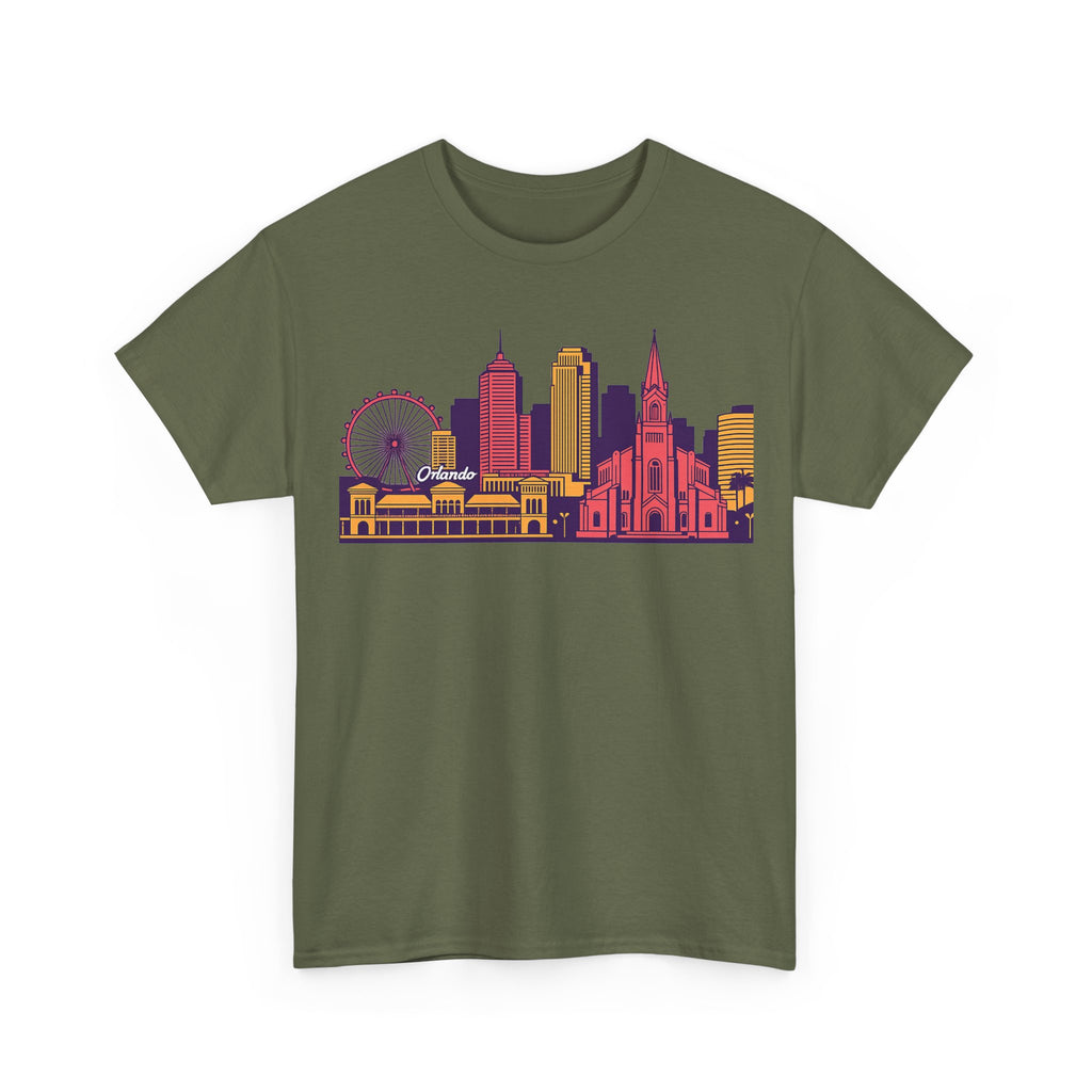 Orlando City Skyline T-Shirt — Colorful Urban Landmark Graphic Tee