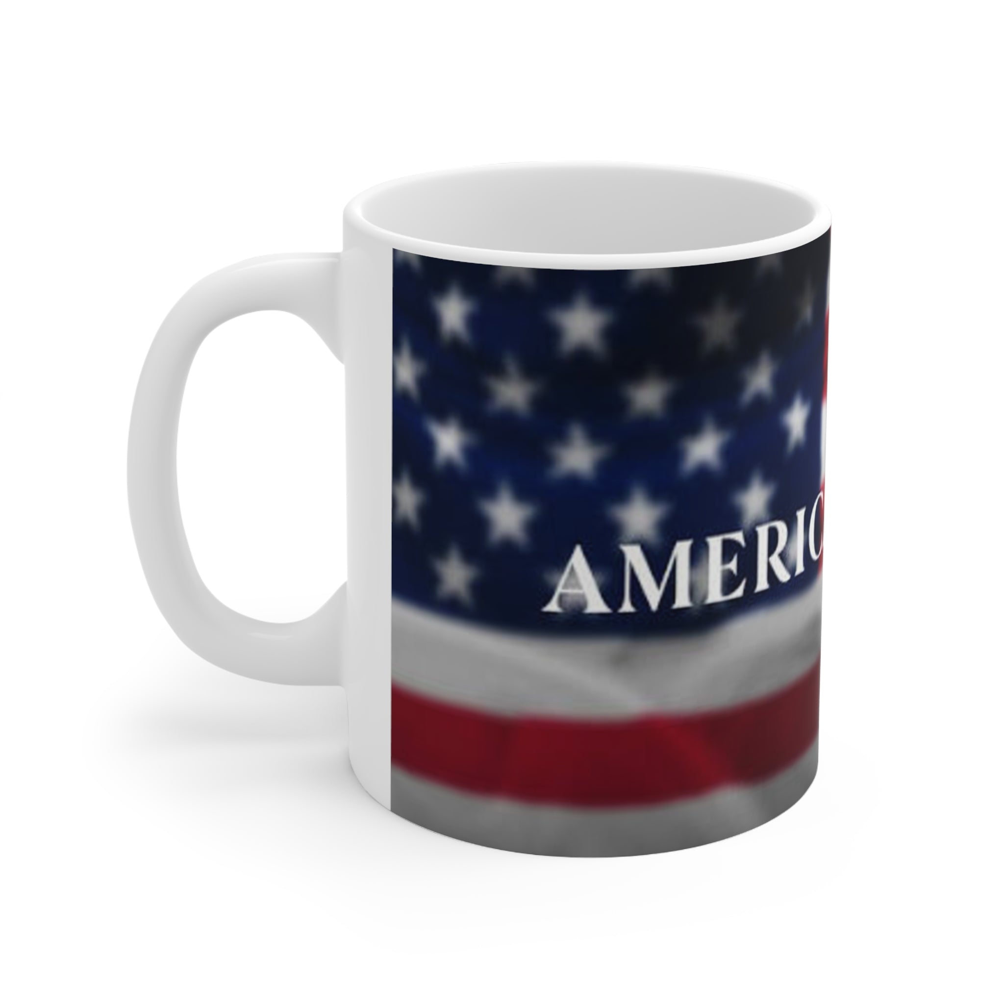 America 2024 Flag Coffee Mug — Patriotic 11oz & 15oz Ceramic Cup
