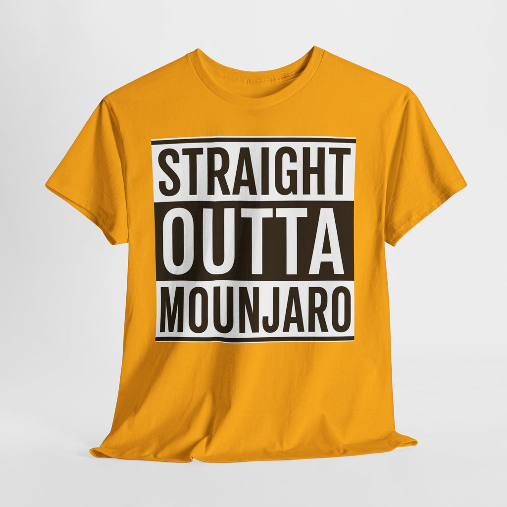 T-Shirt — "Straight Outta Mounjaro" Bold Typography Tee