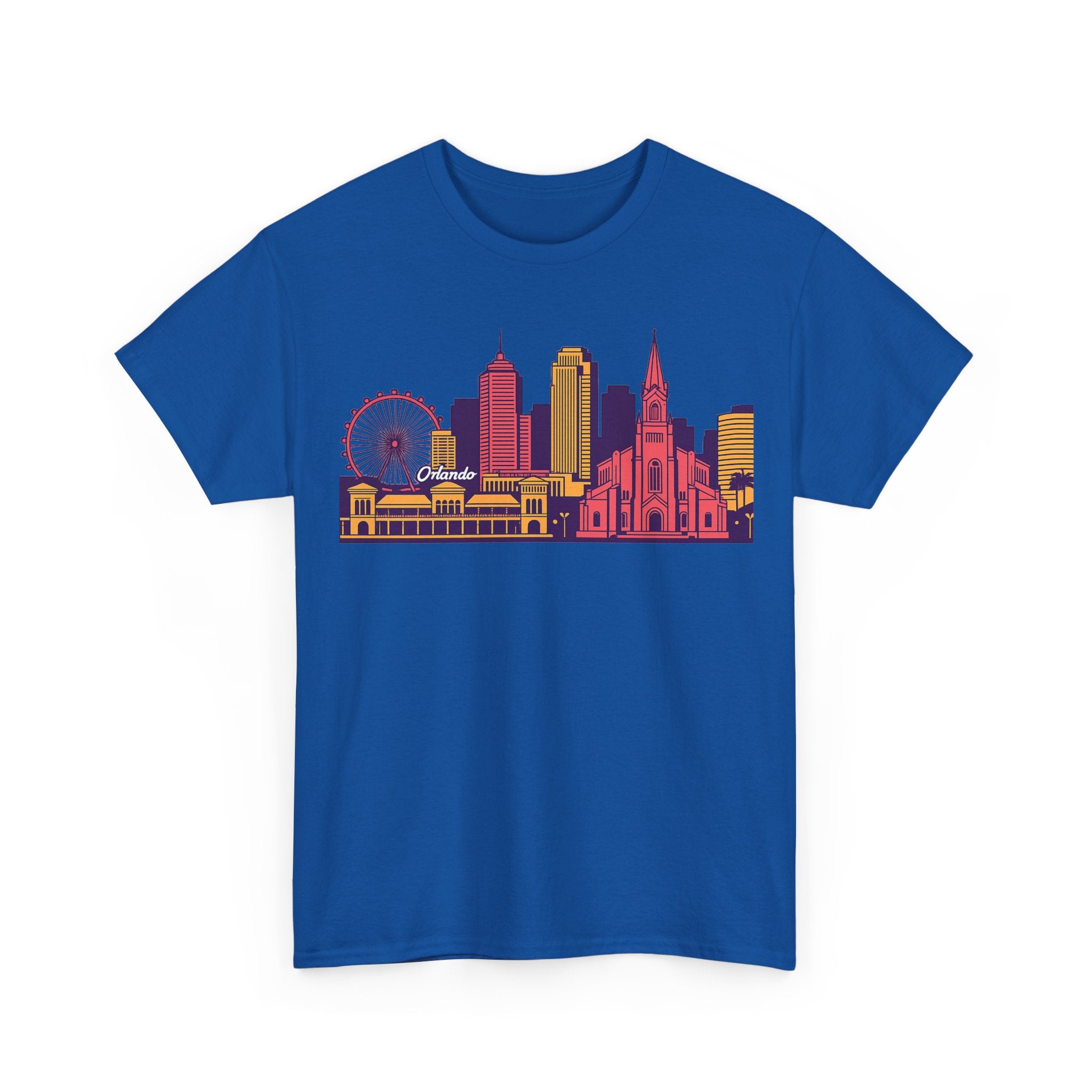 Orlando City Skyline T-Shirt — Colorful Urban Landmark Graphic Tee