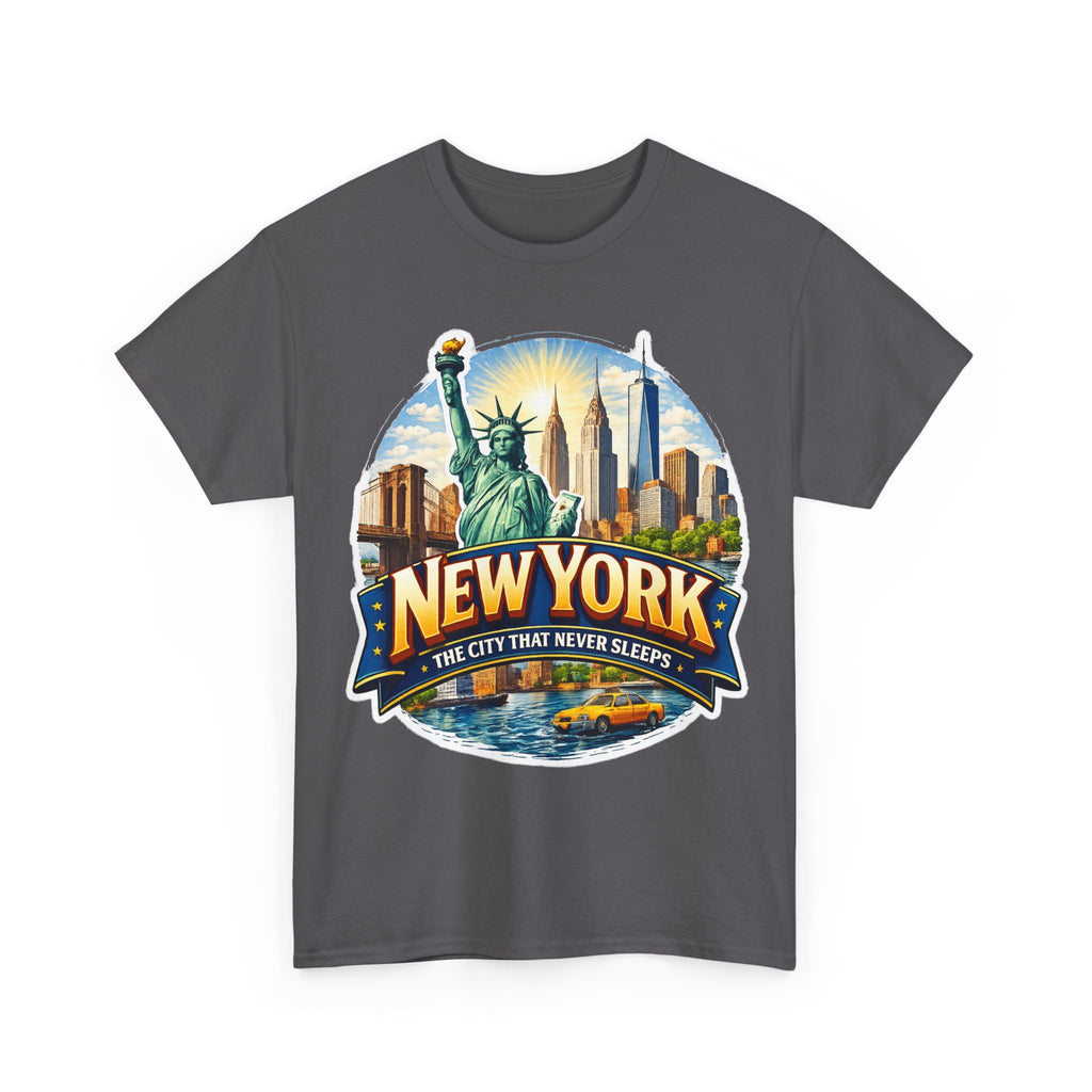 New York City T-Shirt - 'The City That Never Sleeps' Vintage Skyline Tee