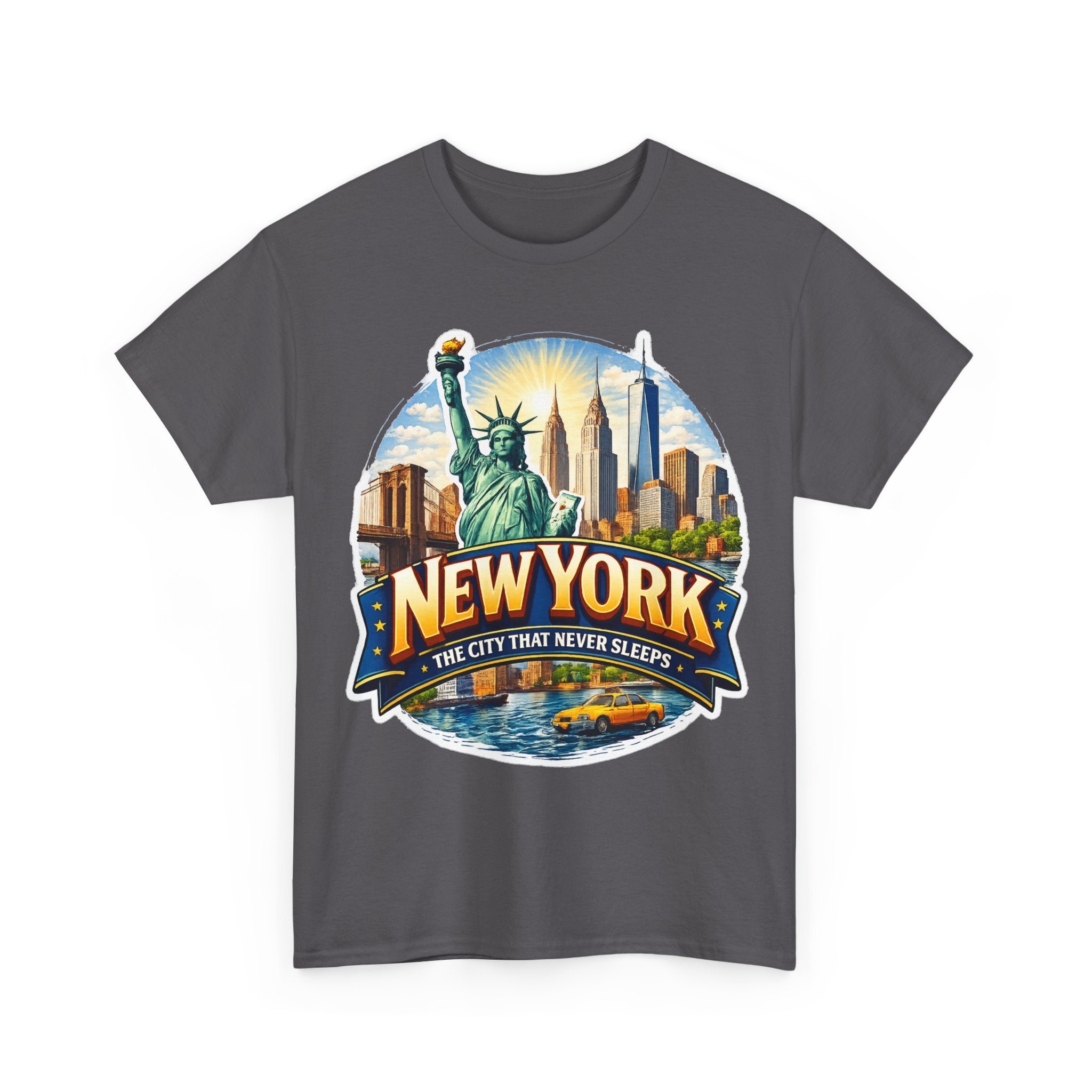 New York City T-Shirt - 'The City That Never Sleeps' Vintage Skyline Tee