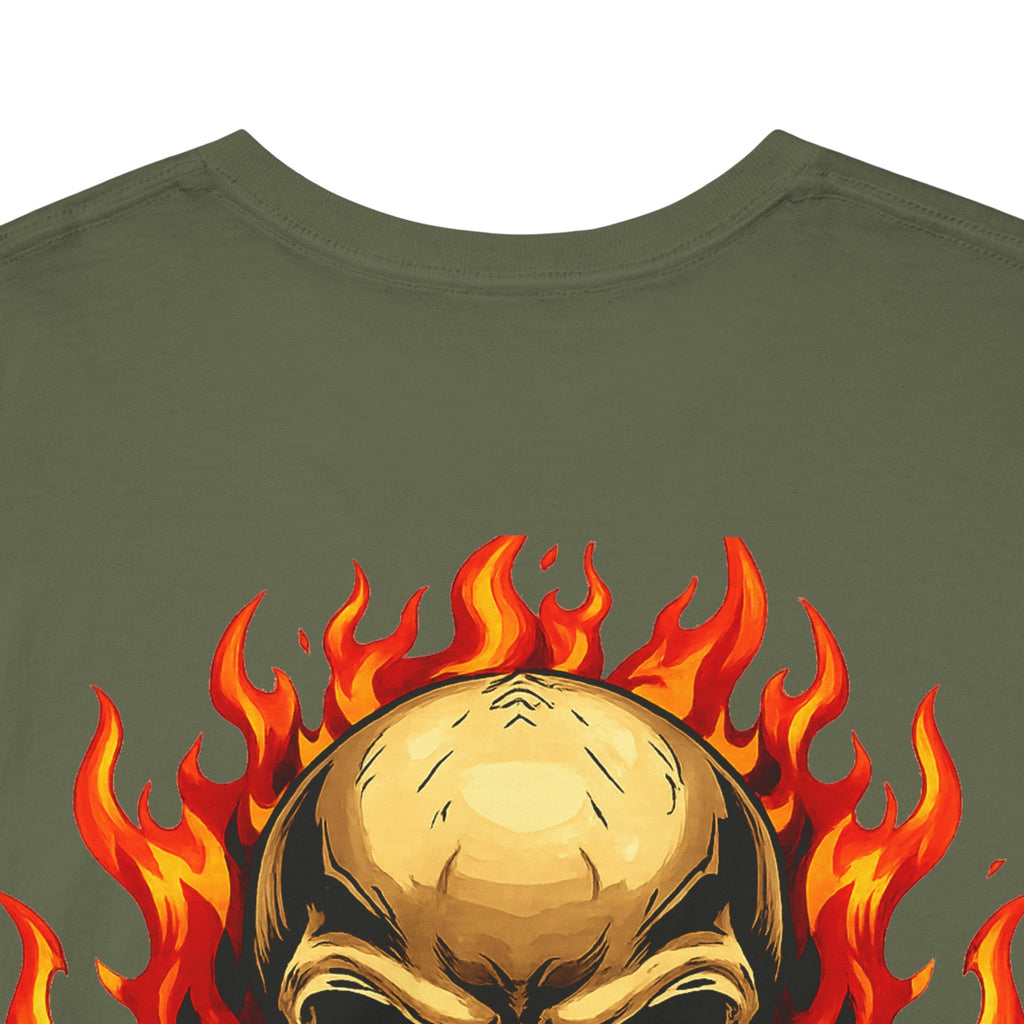 Harley-Davidson Flame Skull Inspired Cotton T-Shirt
