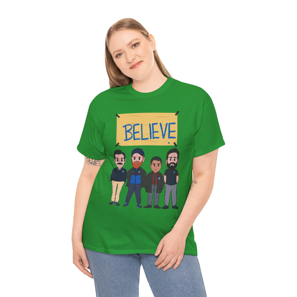 Ted Lasso Inspired Believe Cartoon Band Cotton T-Shirt