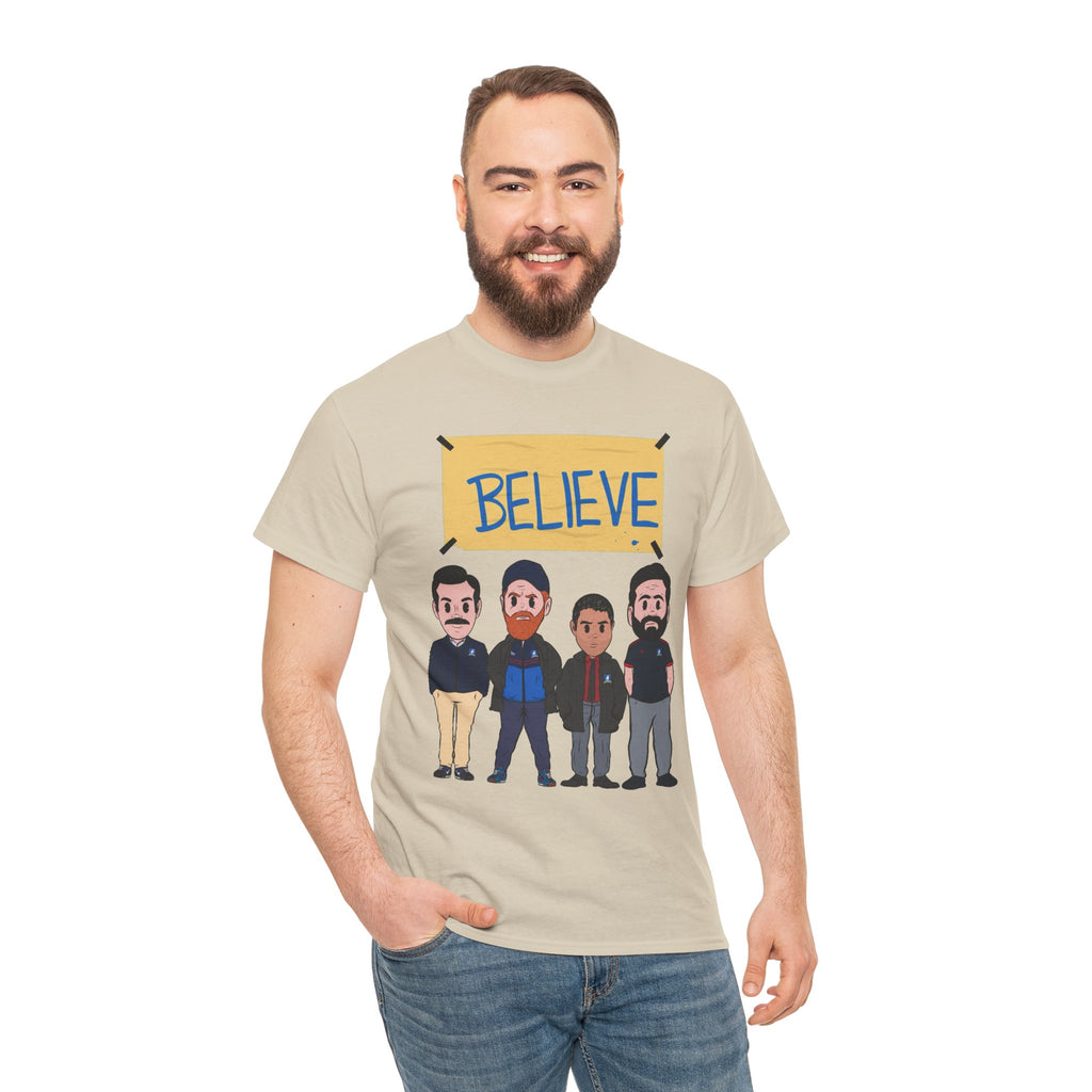Ted Lasso Inspired Believe Cartoon Band Cotton T-Shirt
