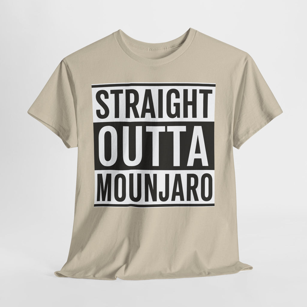T-Shirt — "Straight Outta Mounjaro" Bold Typography Tee