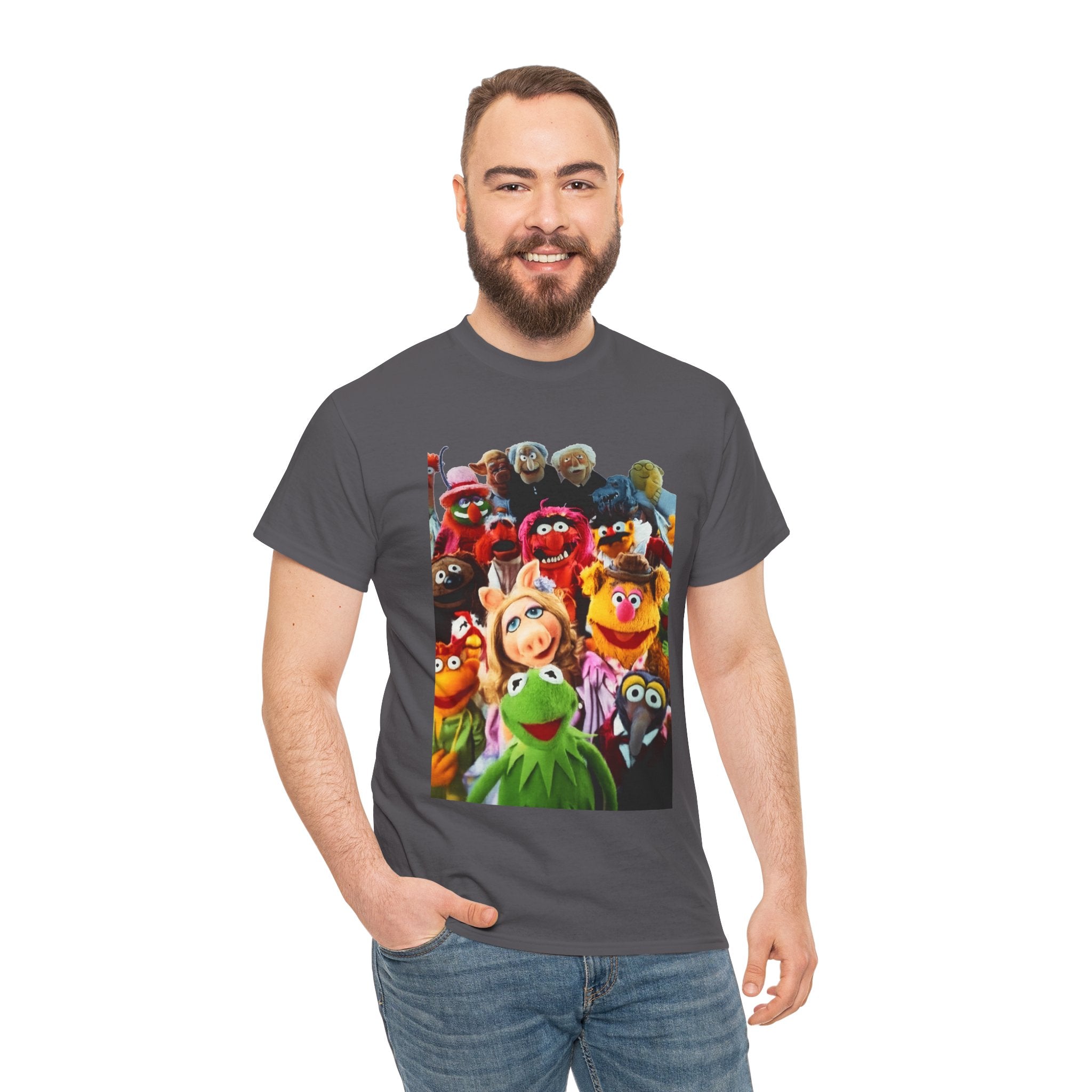 Muppets Puppet Ensemble Graphic Tee — Fun Family Cartoon Shirt