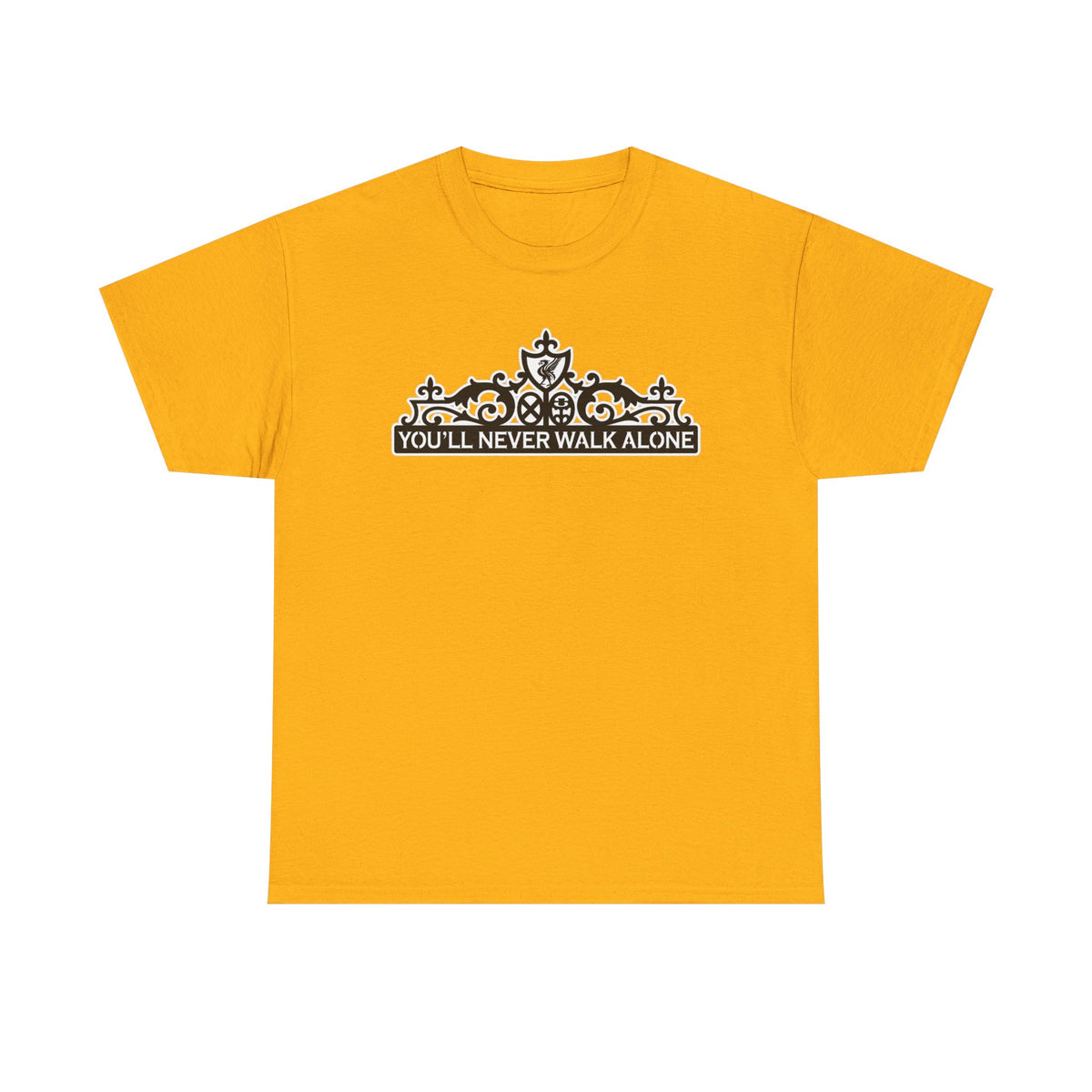 You'll Never Walk Alone T‑Shirt — Liverpool FC Crest Cotton Tee