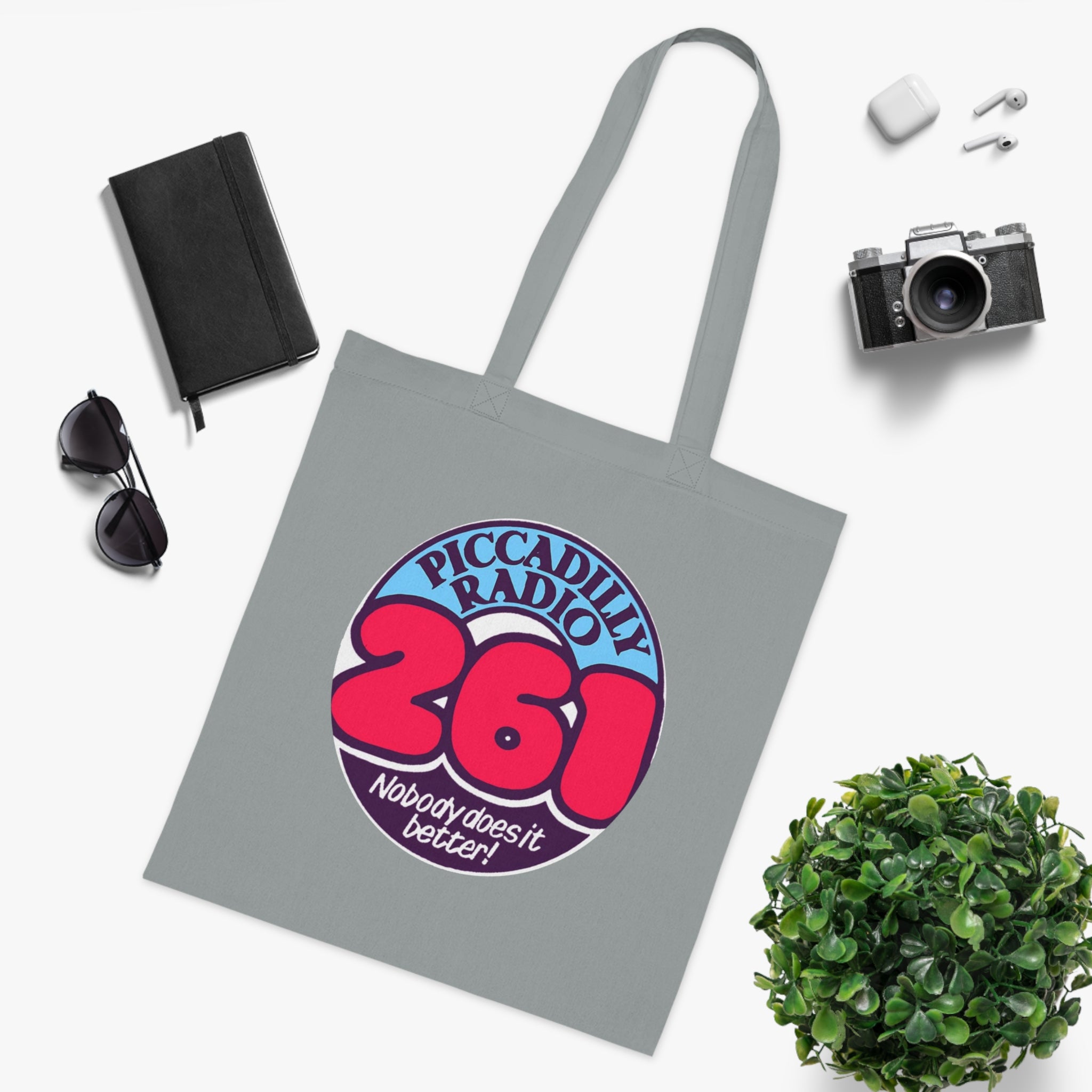 Piccadilly Radio 261 Retro Logo Tote Bag – 'Nobody Does It Better' Cotton Shopper