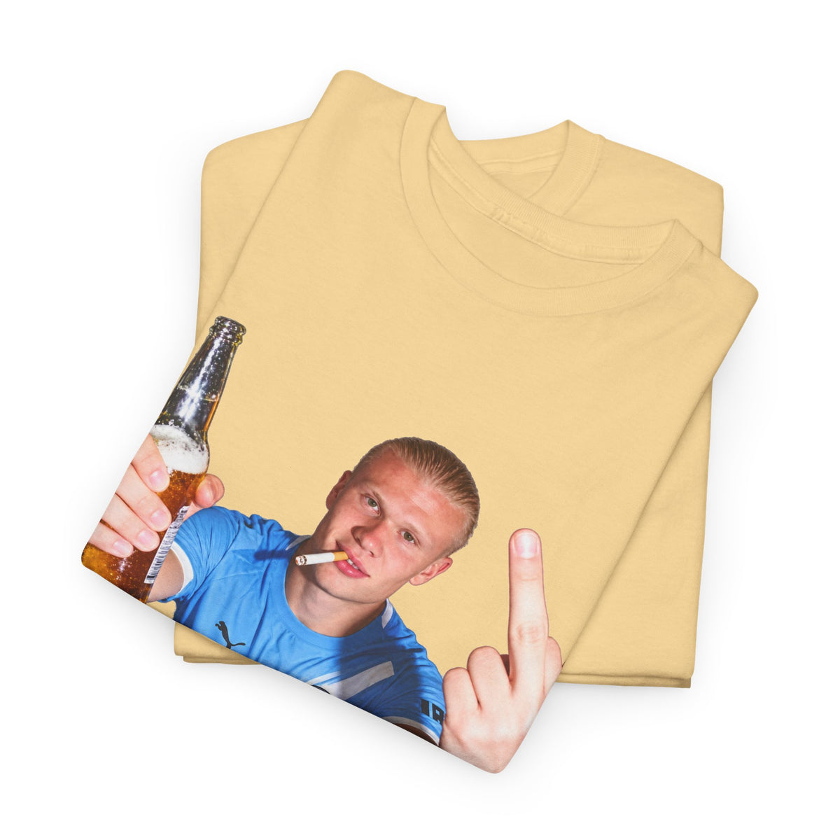 Erling Haaland on the p*** Unisex Heavy Cotton Tee