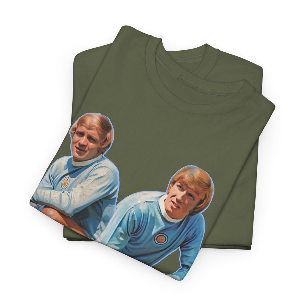 Franny Lee and Colin Bell Manchester City Retro Soccer Players T‑Shirt — Vintage Football Graphic Tee