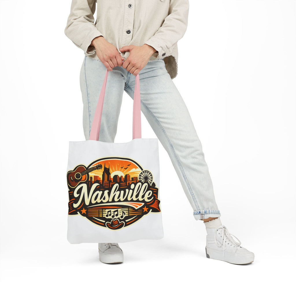 Nashville Sunset Tote Bag — Country Music Skyline Canvas Tote