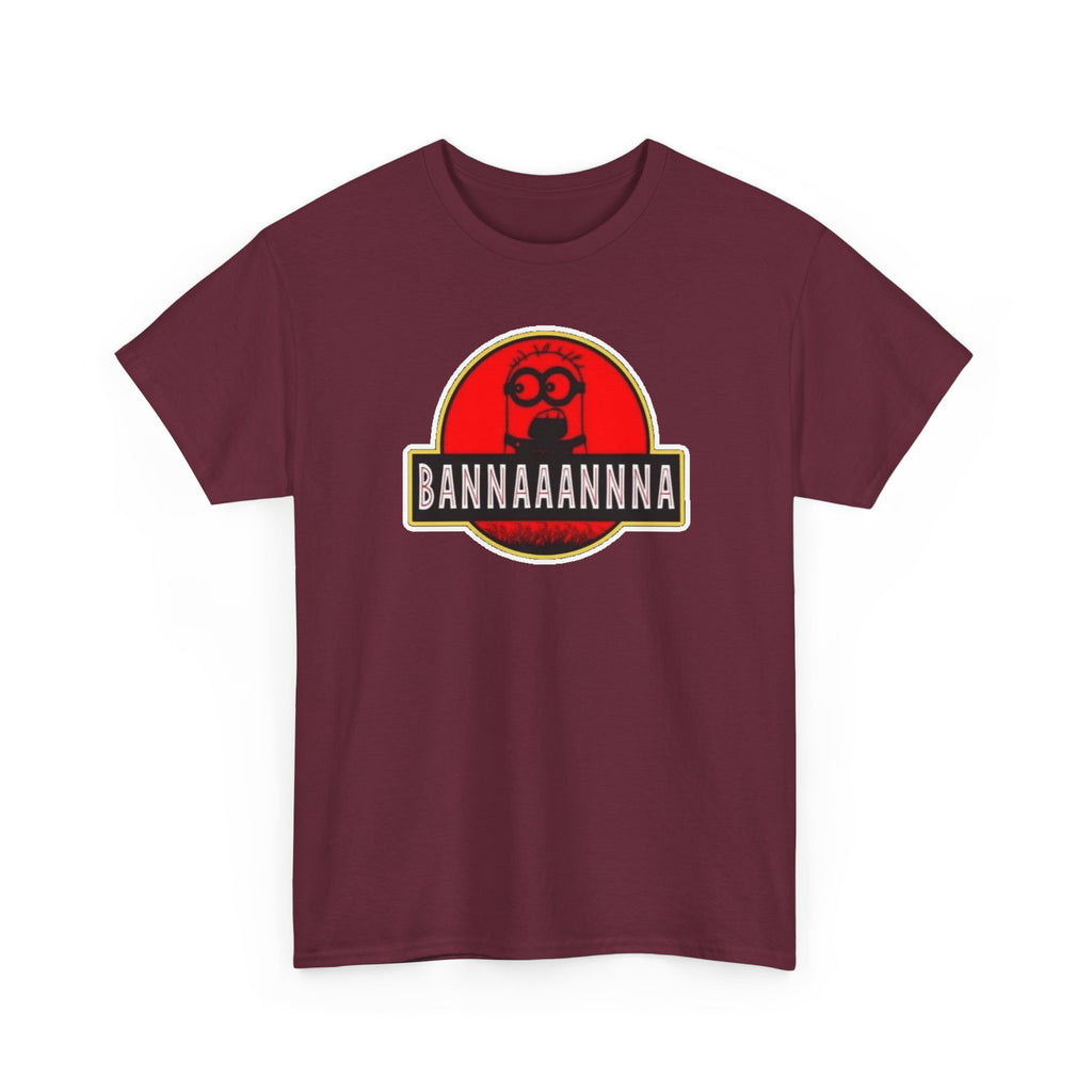 Bannaaannna Graphic Tee — Retro Red Logo Funny Banana Shirt