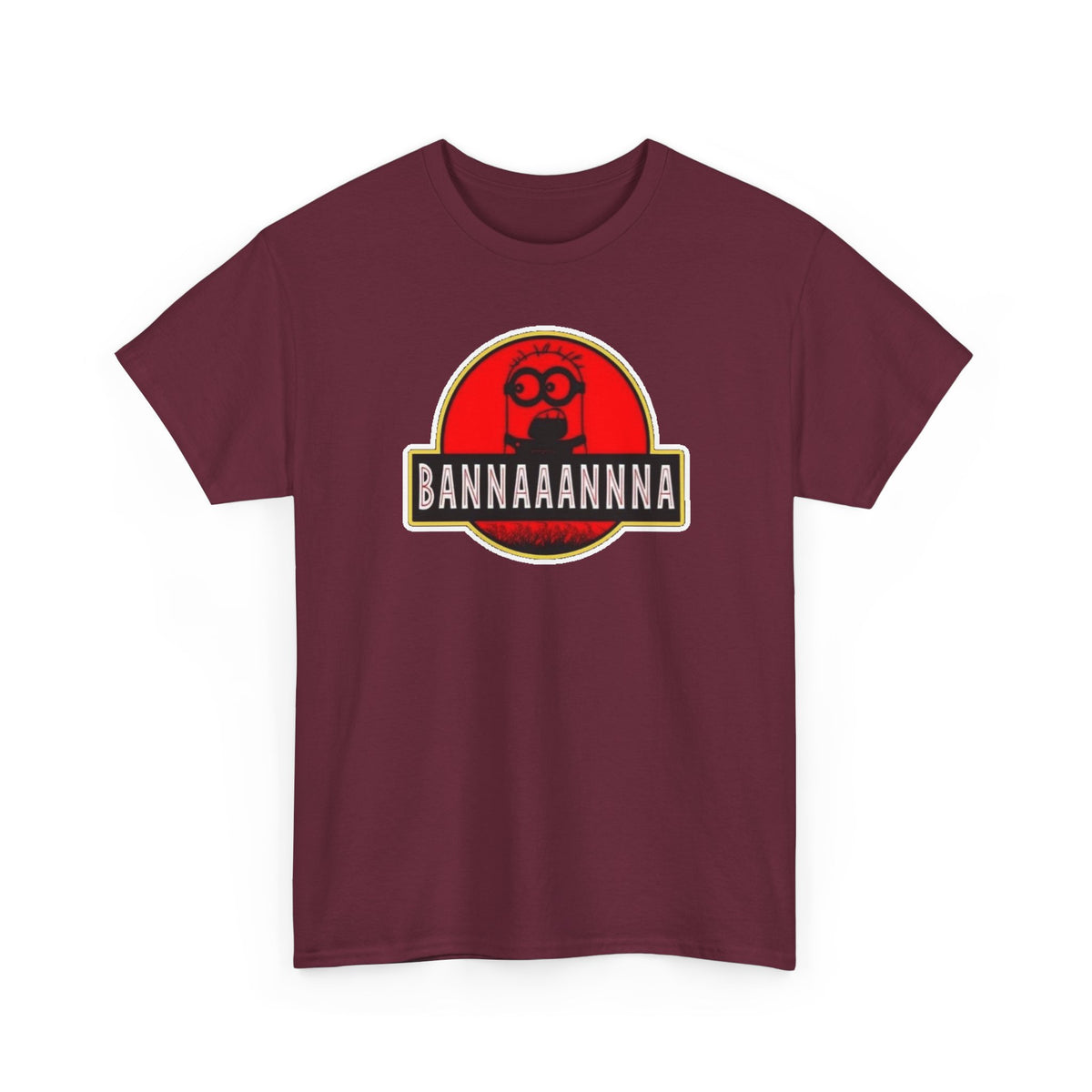 Bannaaannna Graphic Tee — Retro Red Logo Funny Banana Shirt