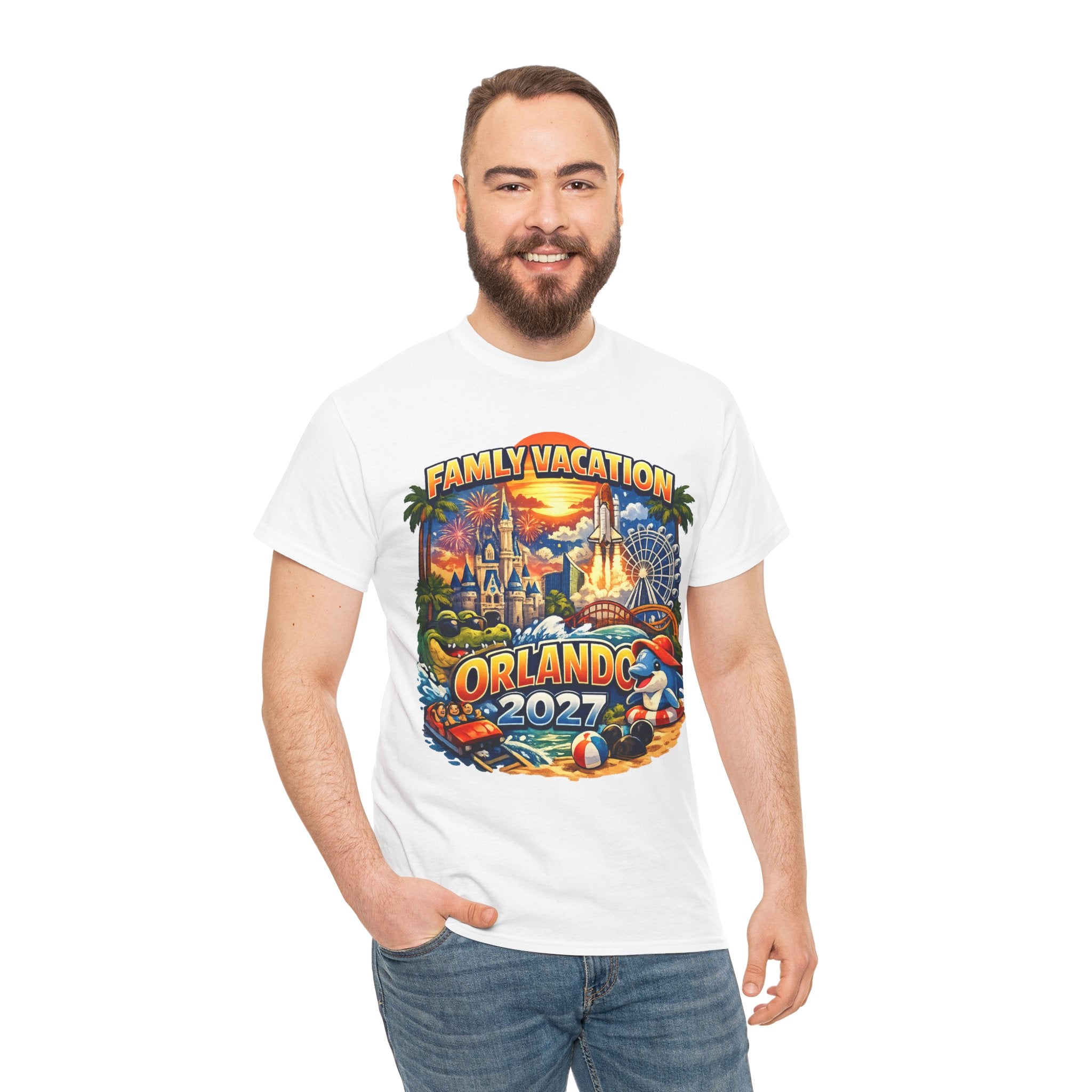 Family Vacation Orlando 2027 T-Shirt — Vintage Theme Park Souvenir Tee