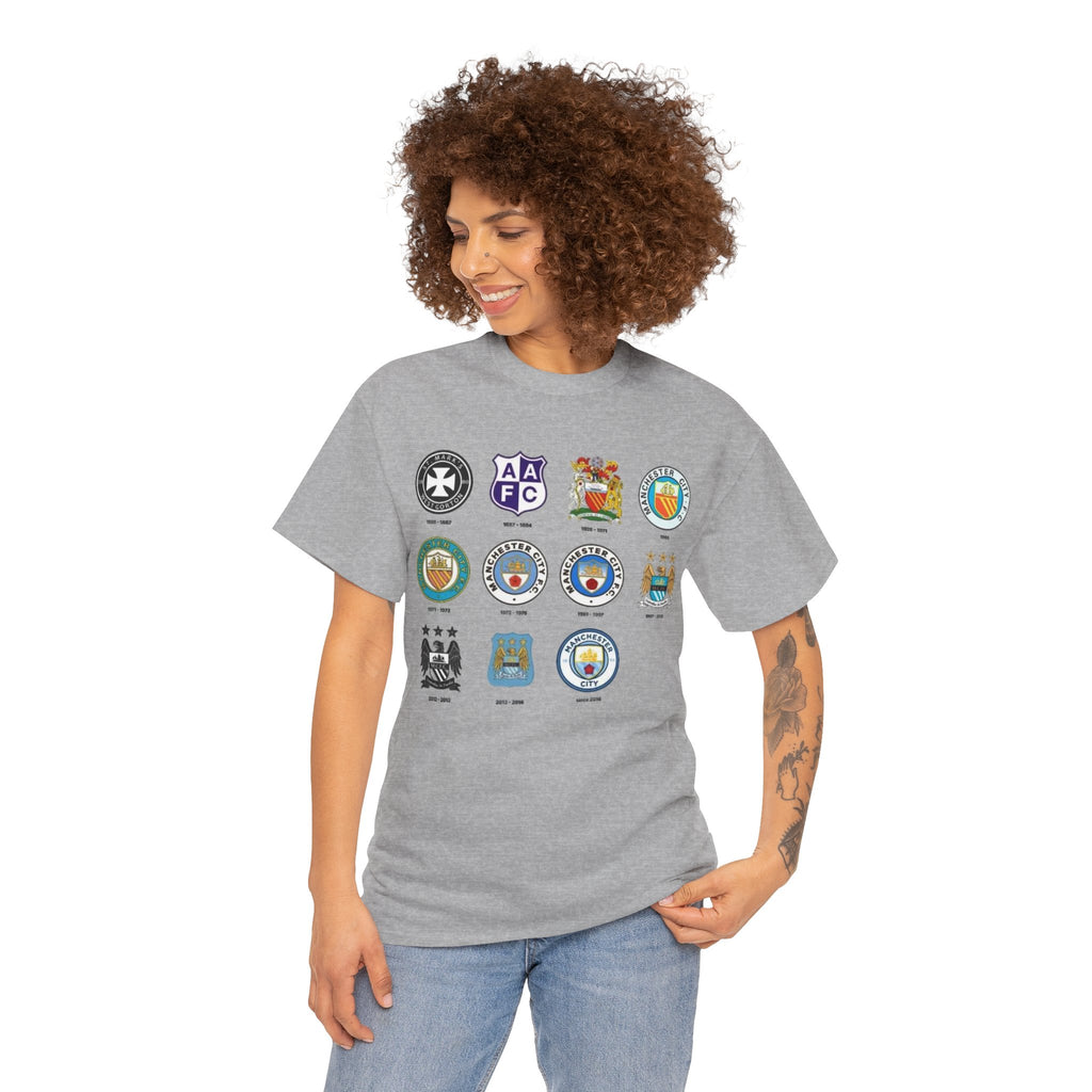 Manchester City Football Club Crest Inspired Tee — Classic Soccer Logos Graphic T‑Shirt