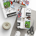 Snowasis #Oasis Inspired Holiday Wrapping Paper – Cute Snowman & Snowdog Pattern