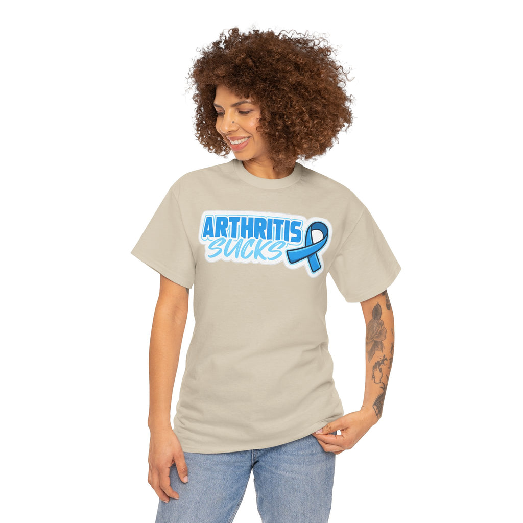 Arthritis Sucks T-Shirt with Awareness Ribbon — Arthritis Support Tee