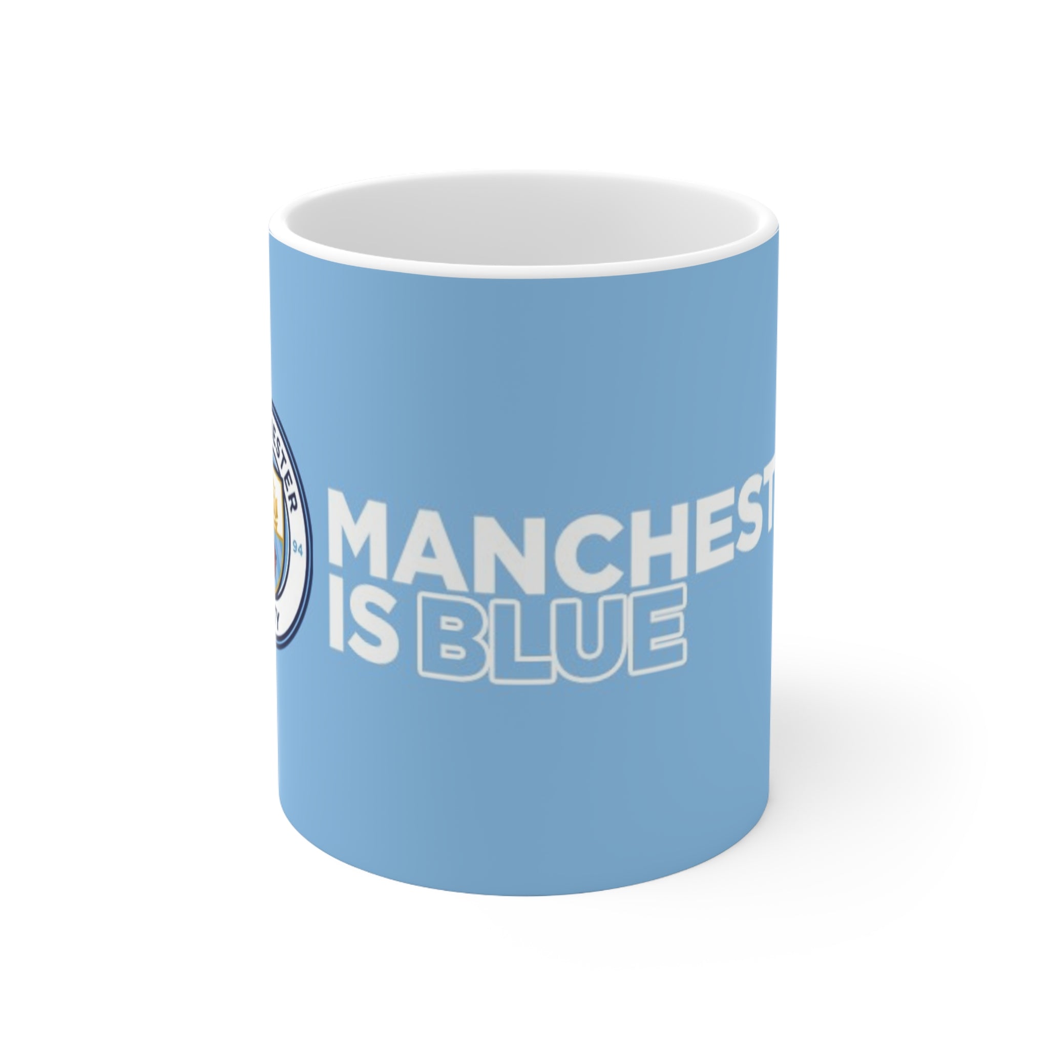 Manchester Is Blue Ceramic Coffee Mug — 11oz & 15oz Football Fan Gift