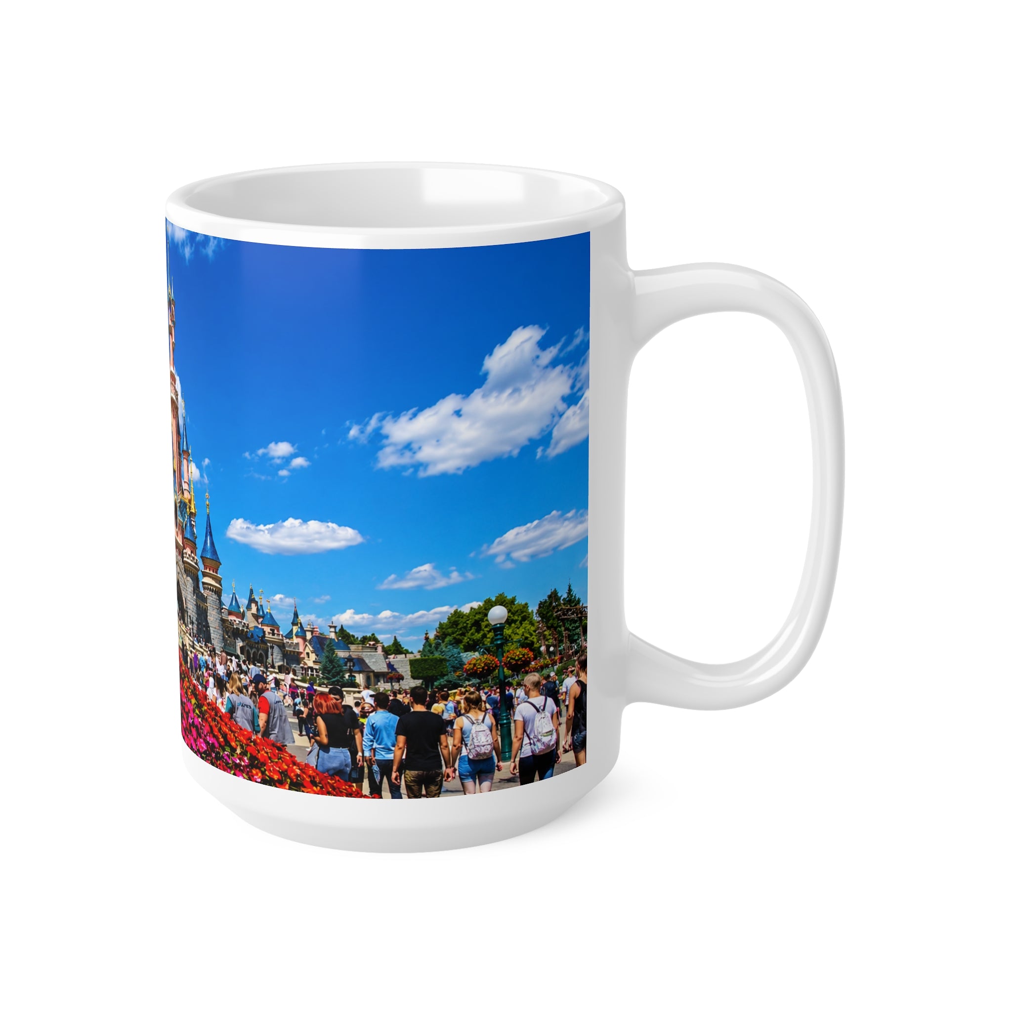 Disneyland Paris Fairytale Castle Photo Coffee Mug — Scenic Theme Park Castle 11oz/15oz