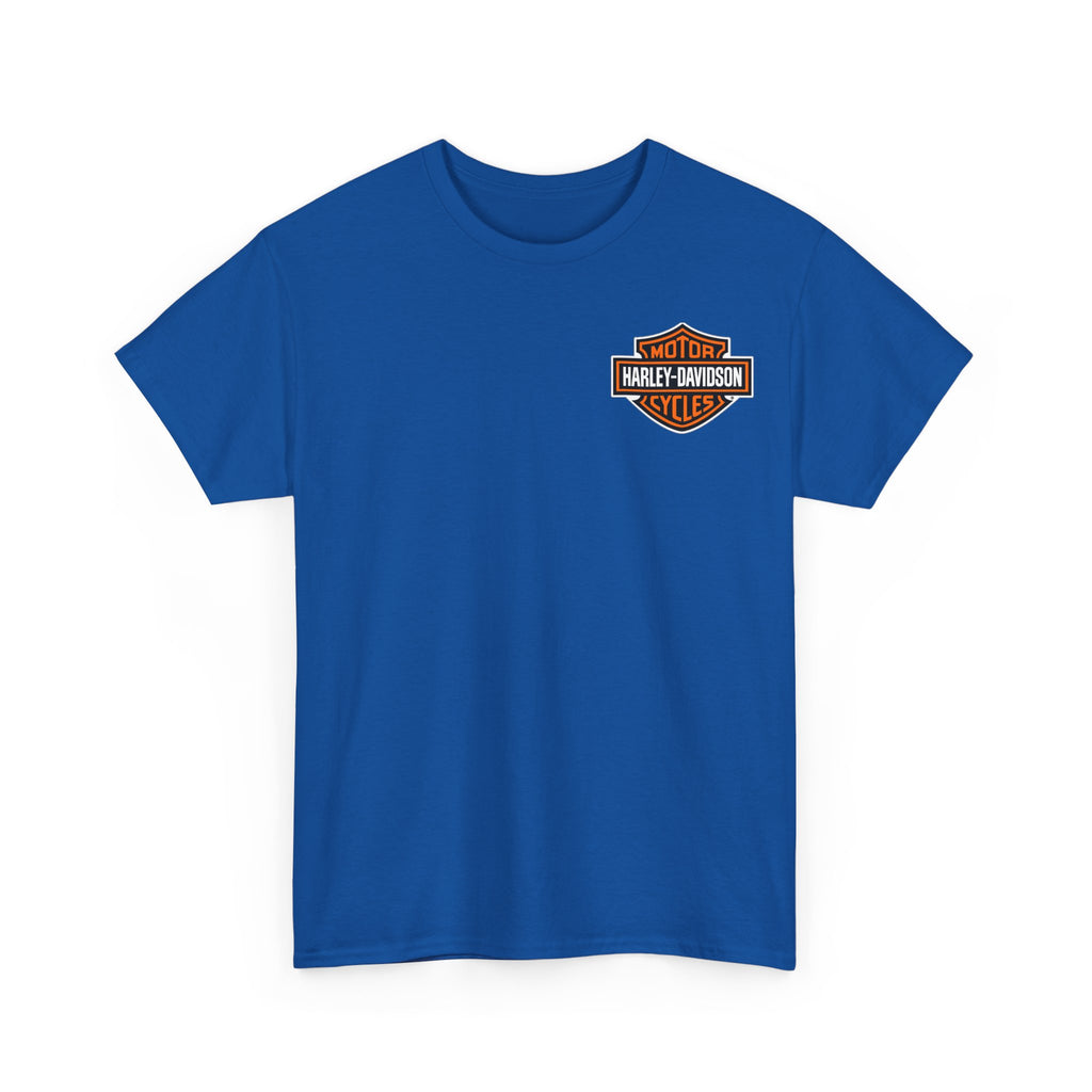 Harley-Style Flag Tee — American Motorcycle Logo T-Shirt