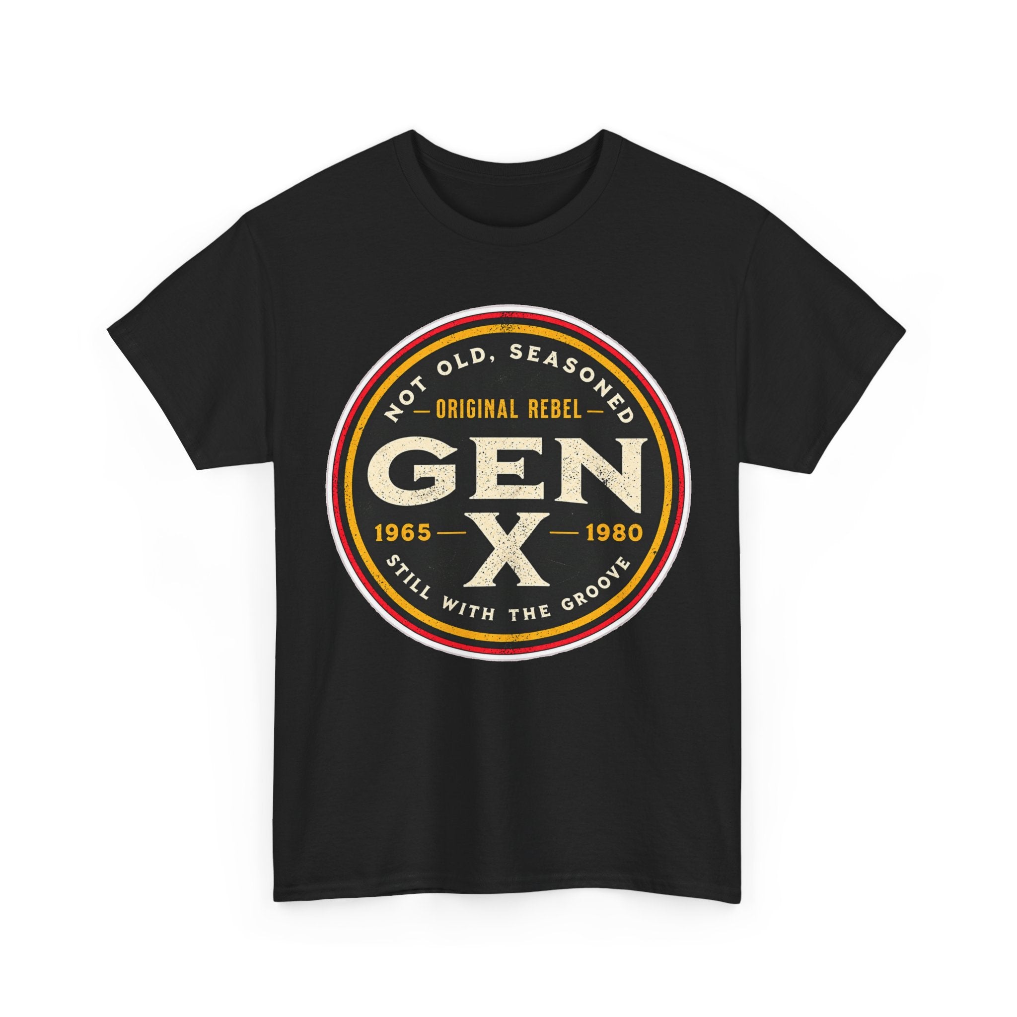 Gen X Tee - 'Not Old, Seasoned' Vintage Rebel Graphic T-Shirt (1965-1980)