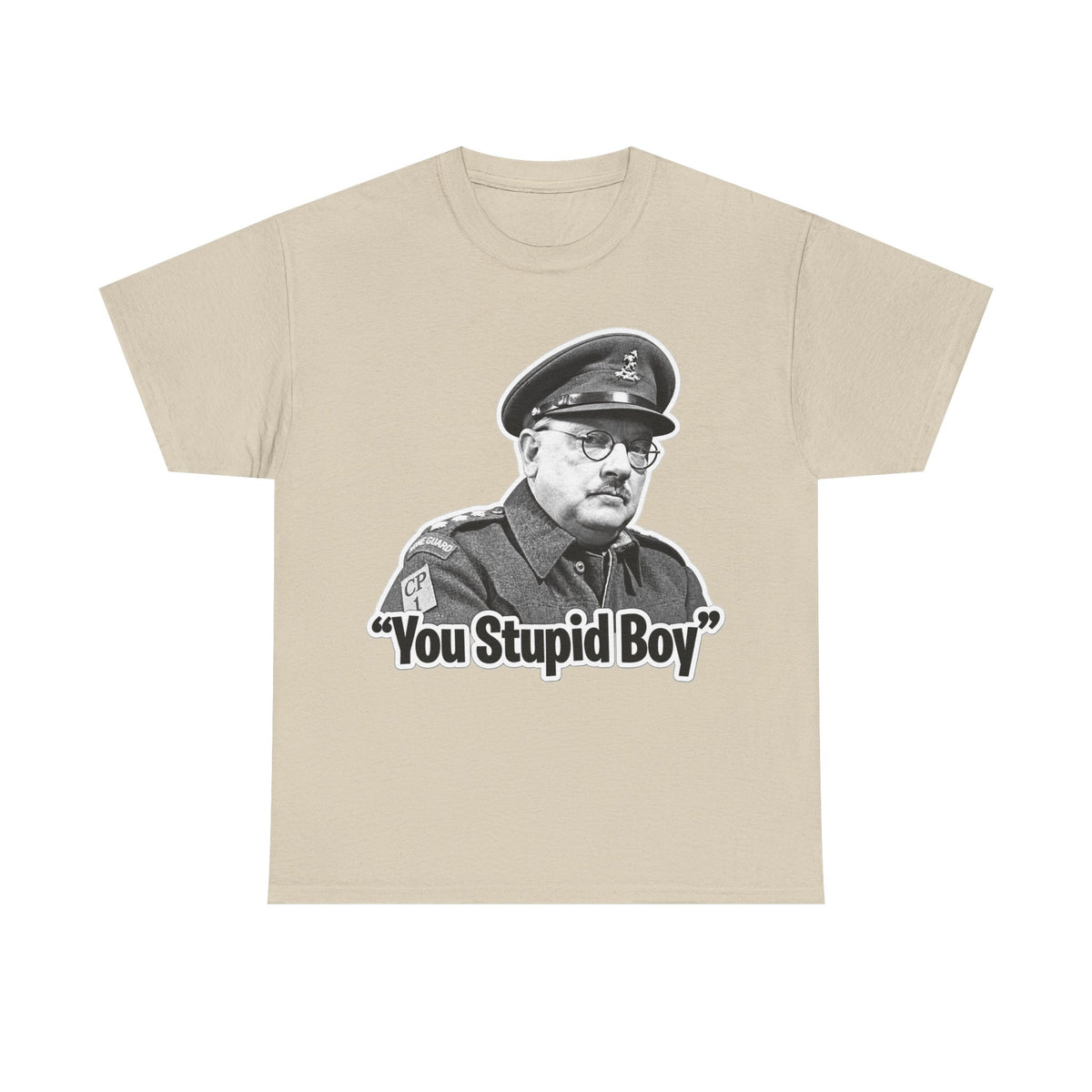 Dads Army Inspired You Stupid Boy T-Shirt — Vintage Cop Illustration Funny Graphic Tee