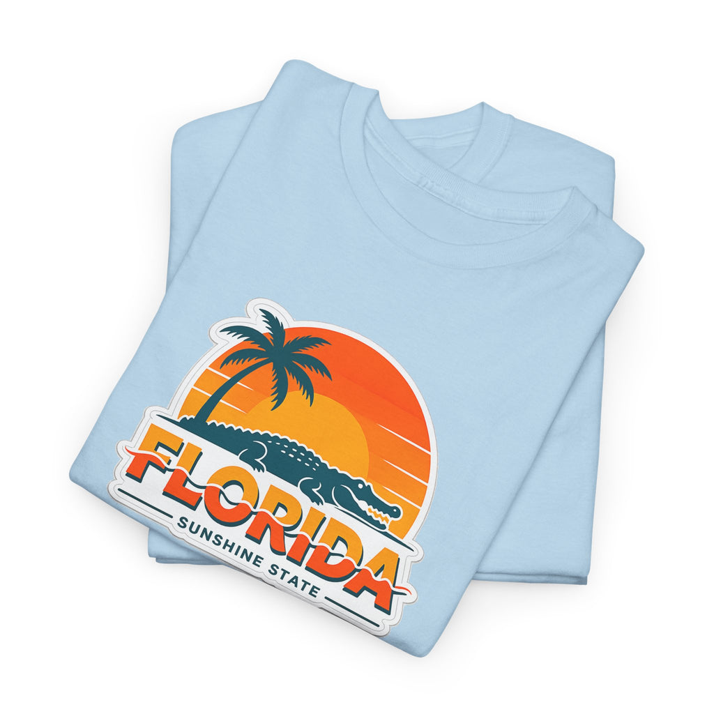 Florida Sunshine State T-Shirt — Retro Palm Sunset Graphic Tee