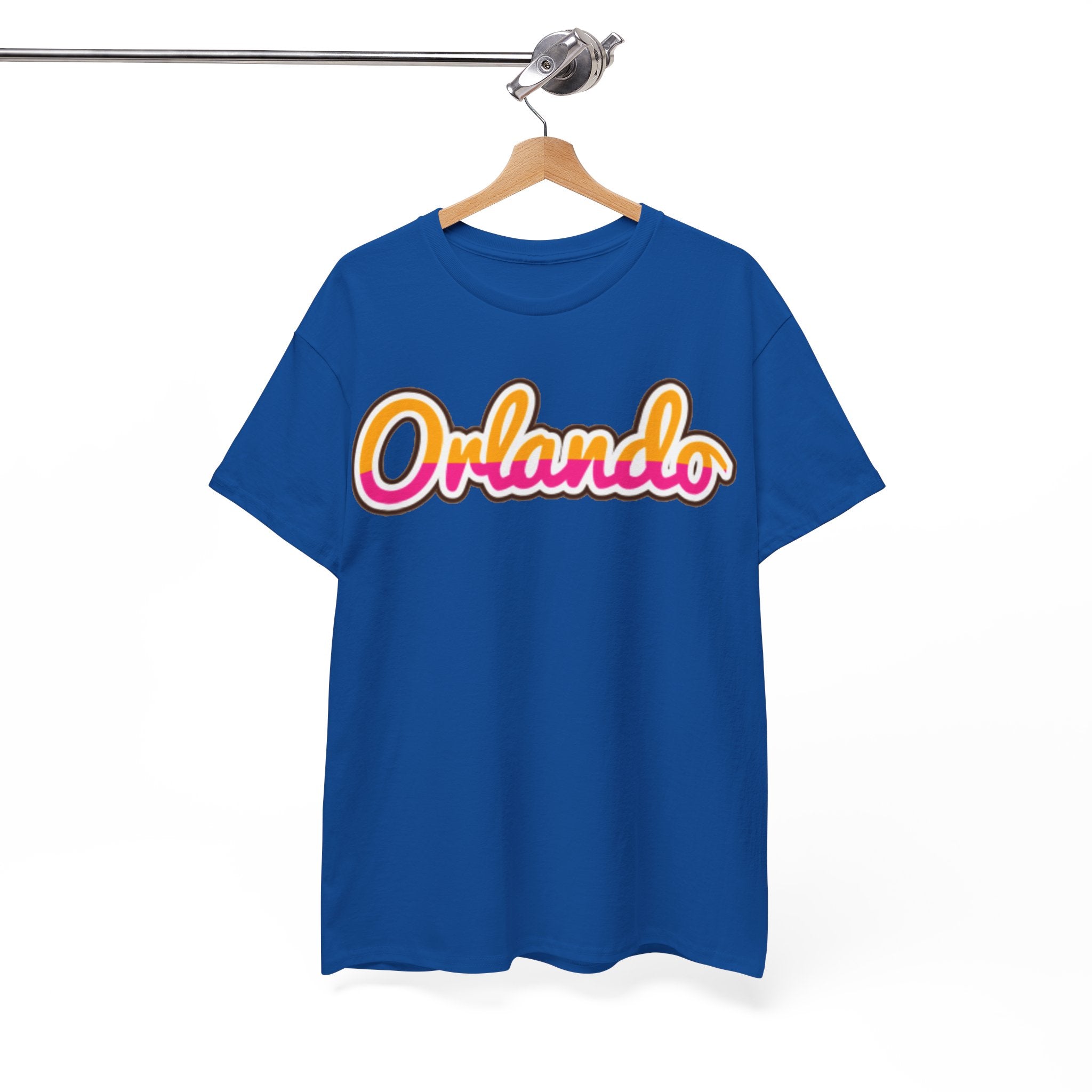 Orlando Retro Script Tee — Vintage Sunset City Souvenir Shirt
