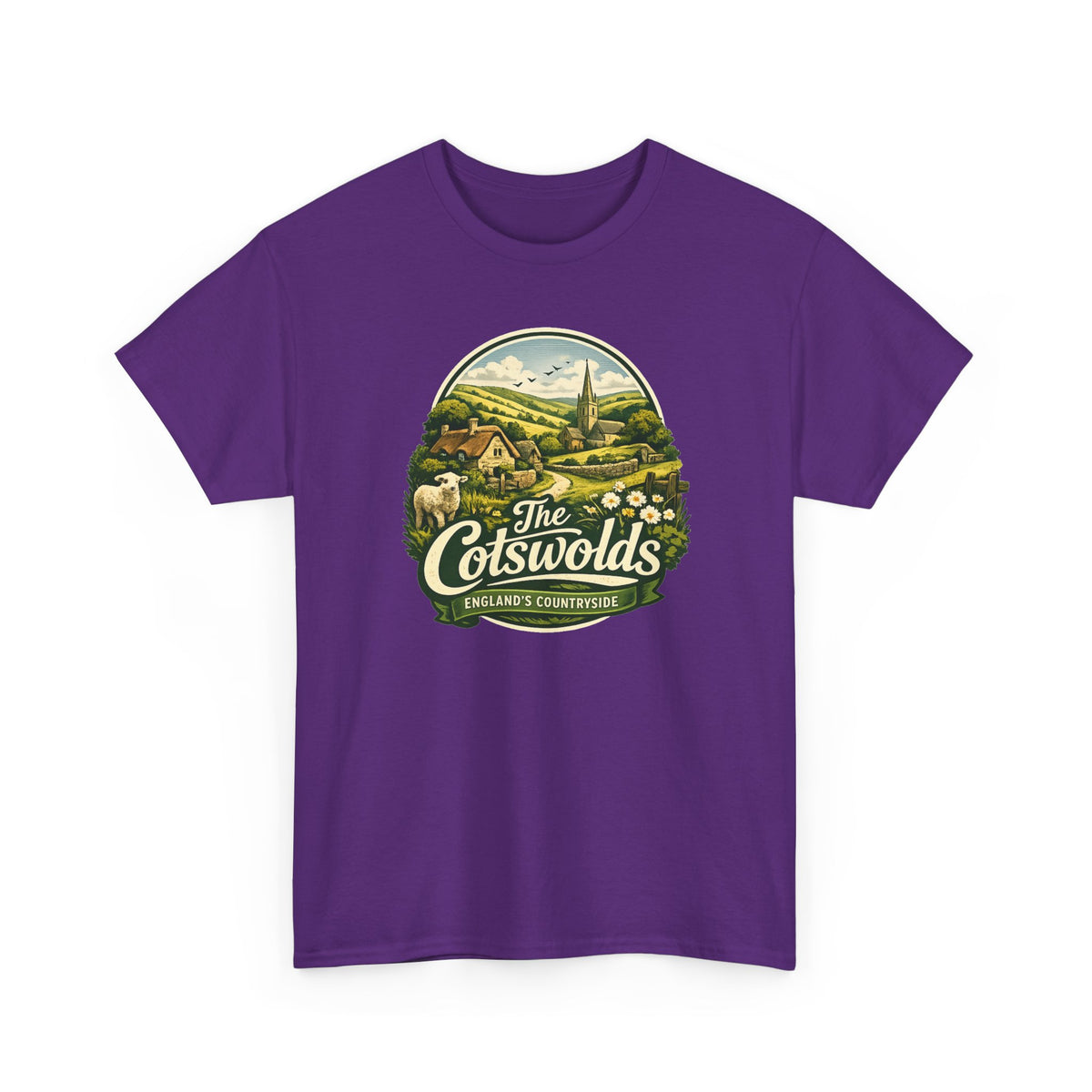 Cotswolds Vintage Landscape T‑Shirt — The Cotswolds Countryside Tee