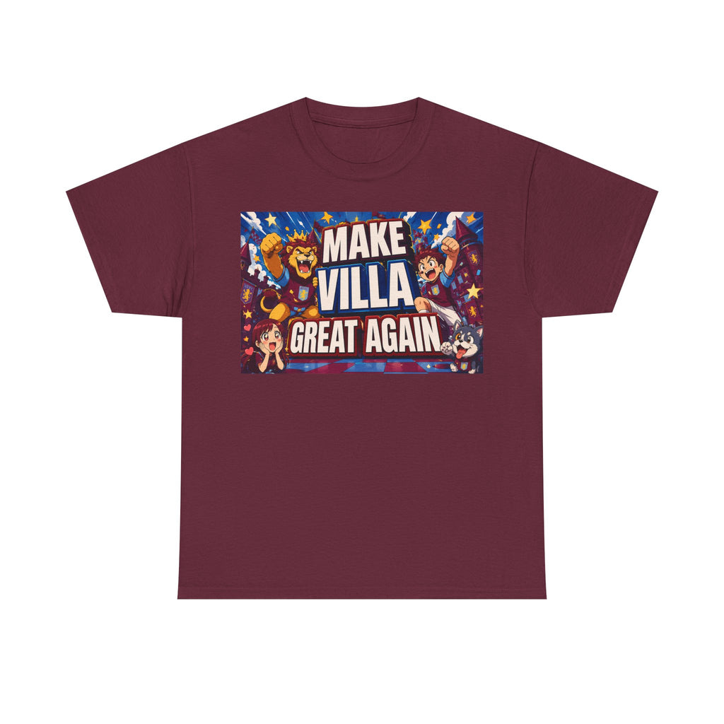 Aston VIlla Make Villa Great Again T-Shirt — Funny Political Parody Tee