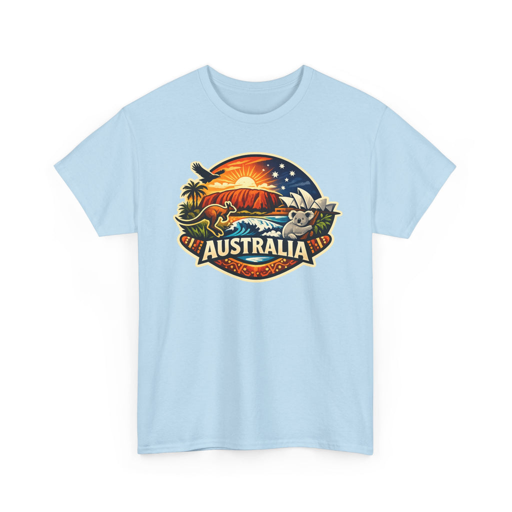 Australia Sunset Vintage Tee — Kangaroo & Surf Badge