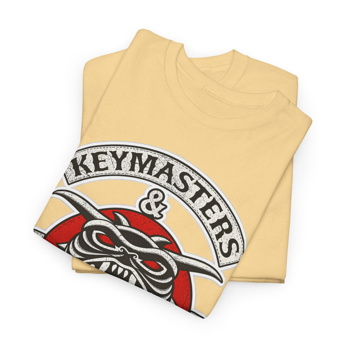 Keymasters & Gatekeepers Tee — Retro Demon Key Emblem Shirt (Since 1984)