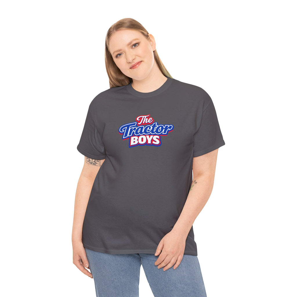 The Tractor Boys T-Shirt — Retro Blue & Red Logo Tee