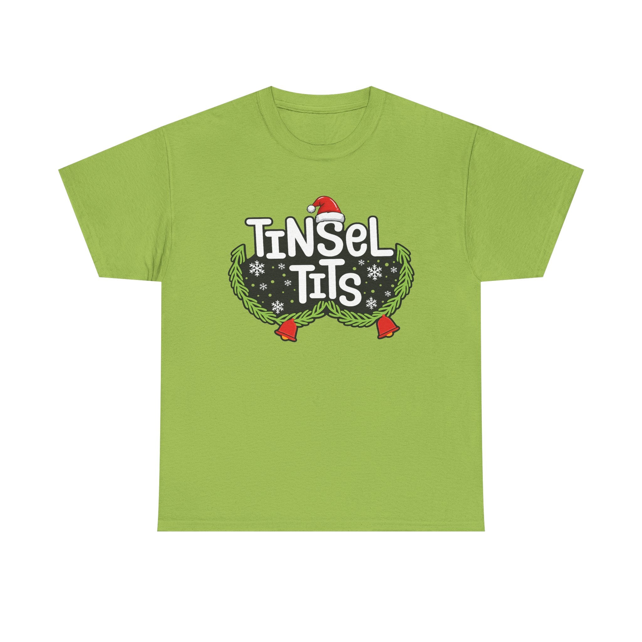 T-Shirt — "Tinsel Tits" Funny Christmas Wreath Holiday Tee