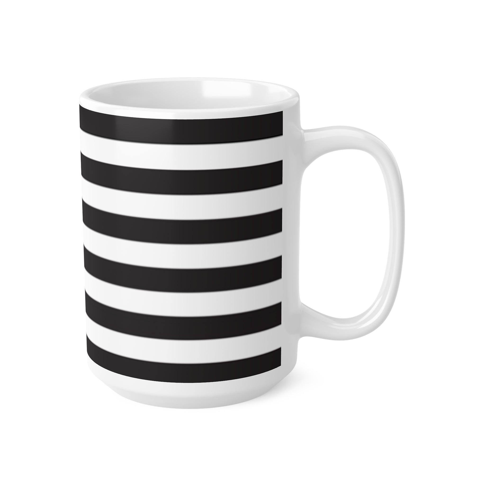 Black & White American Flag Coffee Mug — Ceramic 11oz/15oz
