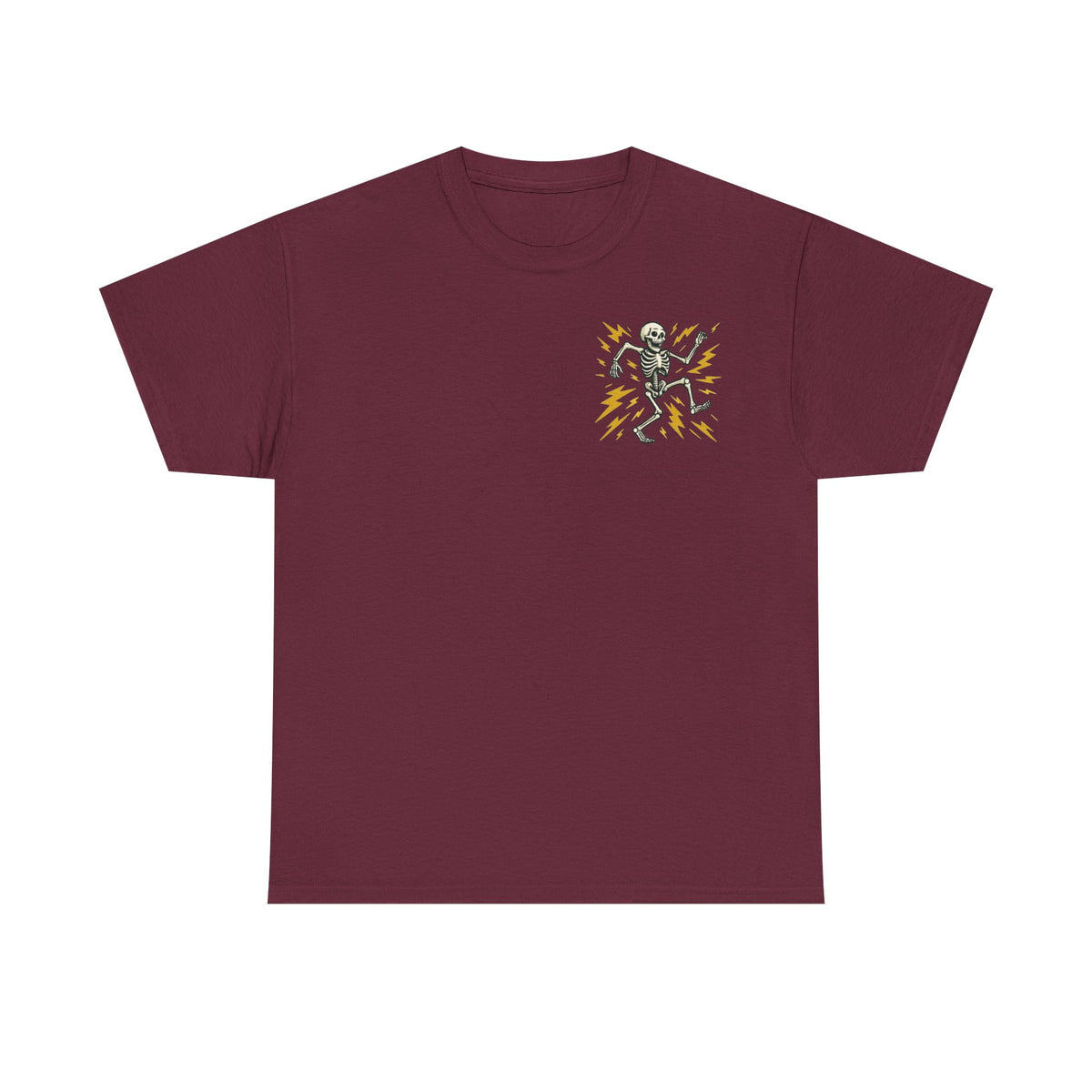 Electrician Skeleton Tee — "I'm an Electrician: If I Dance Without Music, Shut the Main Breaker Off"