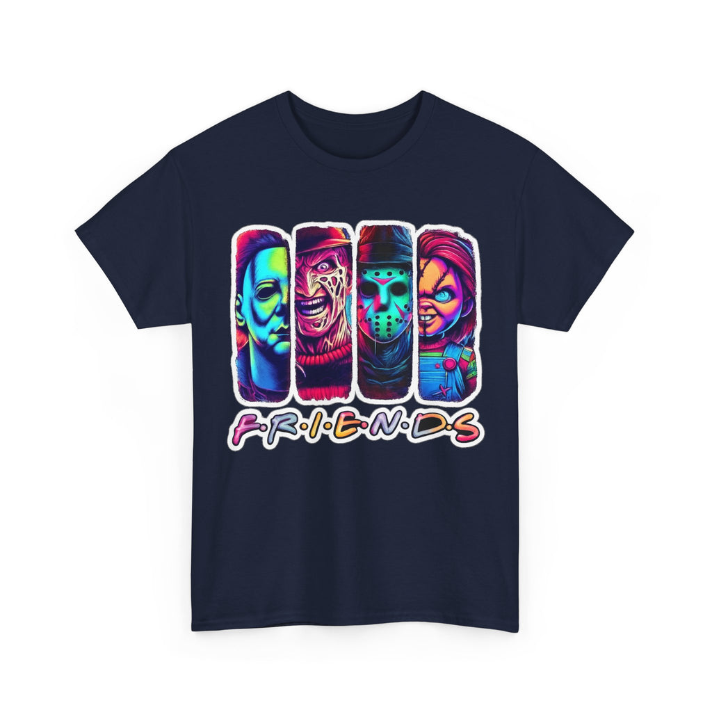 Halloween Horror Icons "Friends" T-Shirt — Neon Retro Slasher Tee