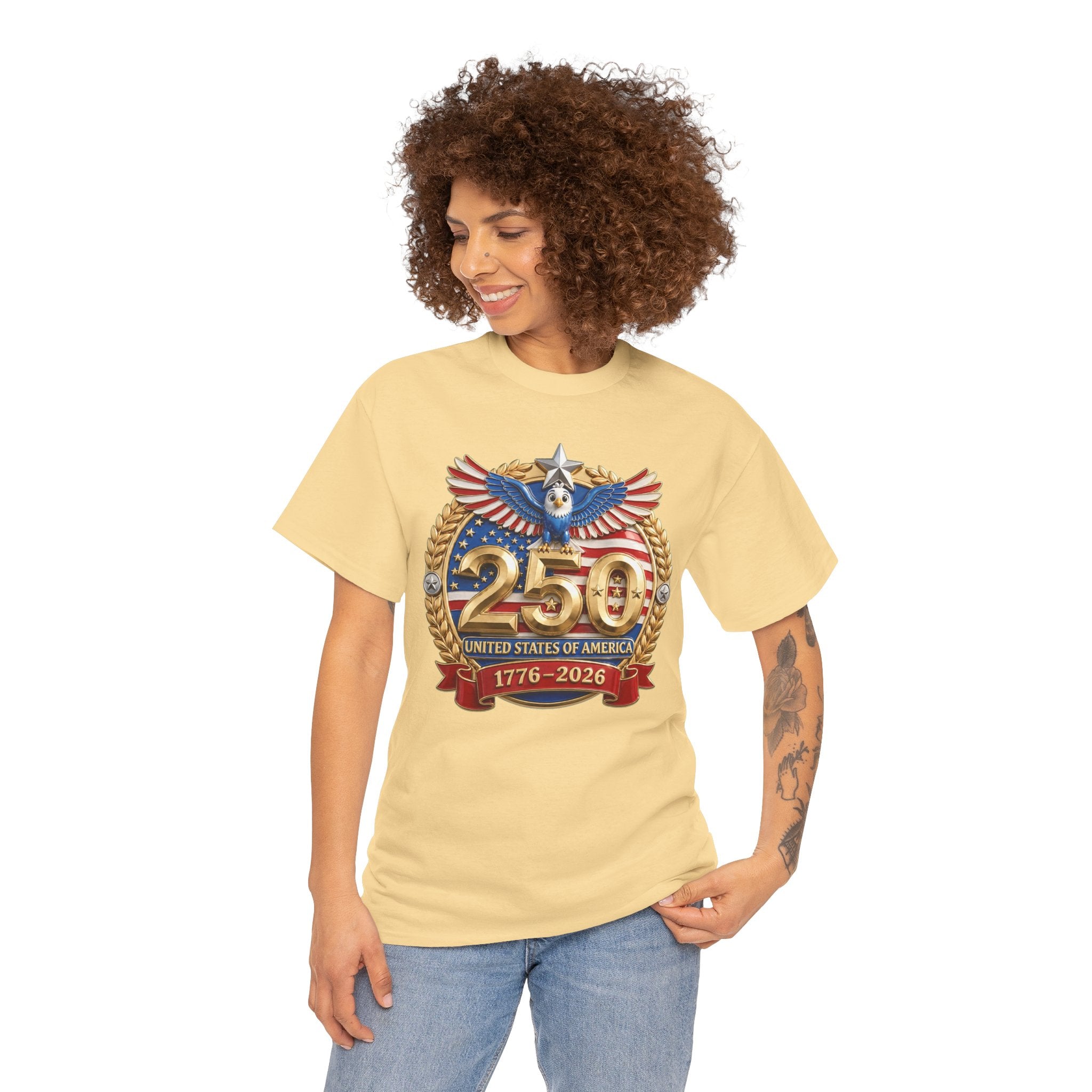250th USA Anniversary T-Shirt – 1776–2026 Patriotic Eagle Emblem Tee